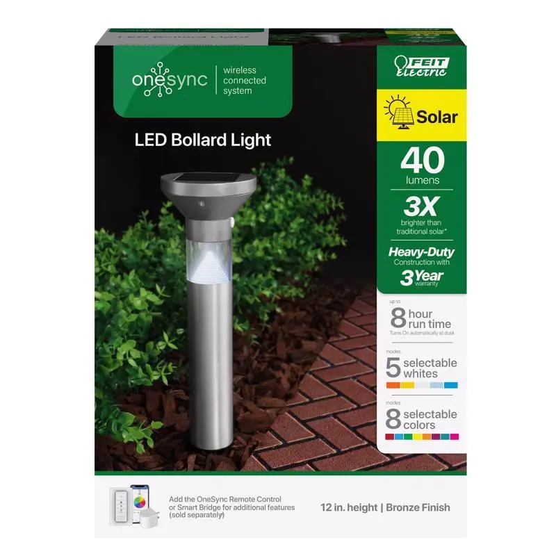 Feit Electric BOLLRDSYNCSOLNK OneSync LED Bollard Light