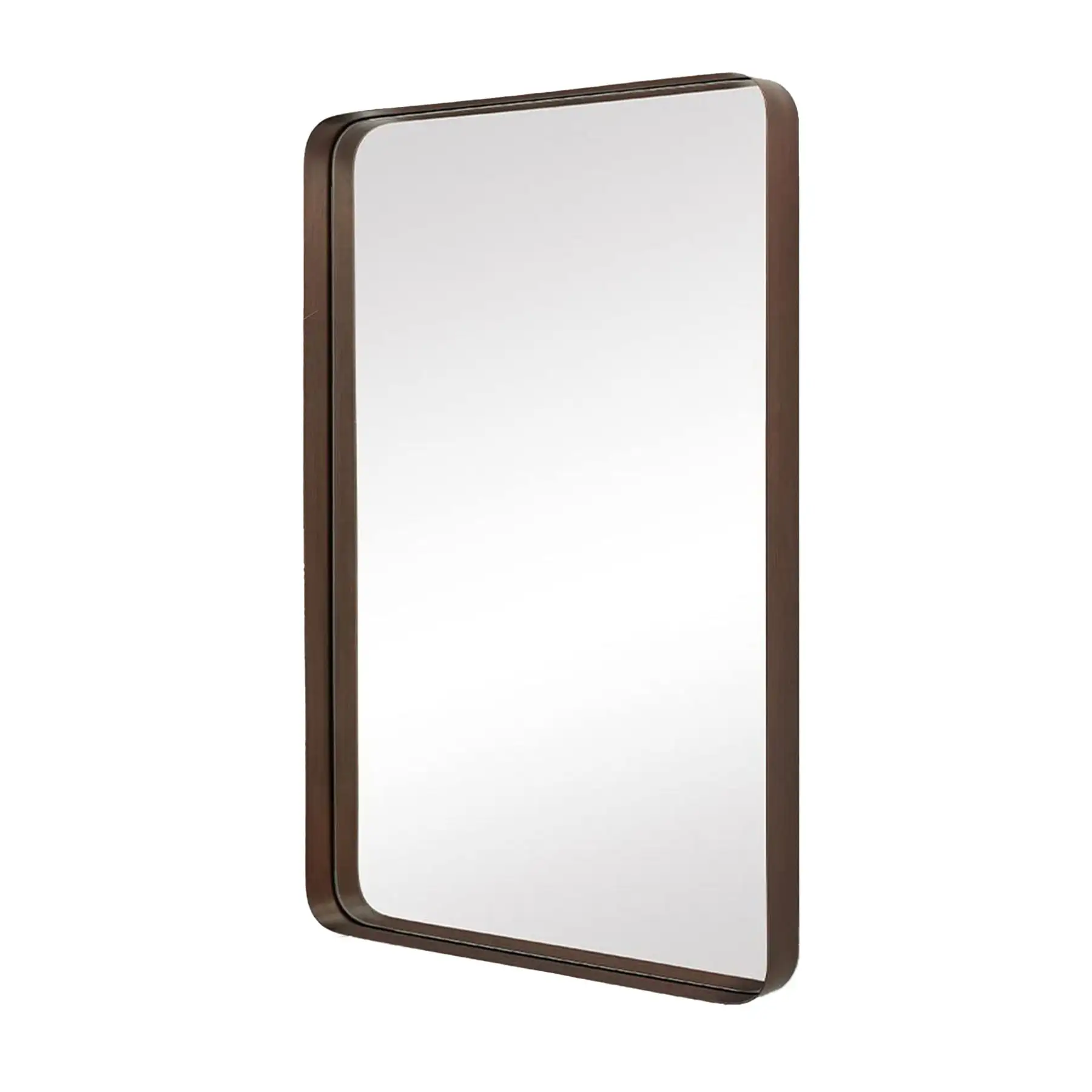 24 x 36 Inch Rectangular Recessed Contemporary Vanity Mirror, Bronze