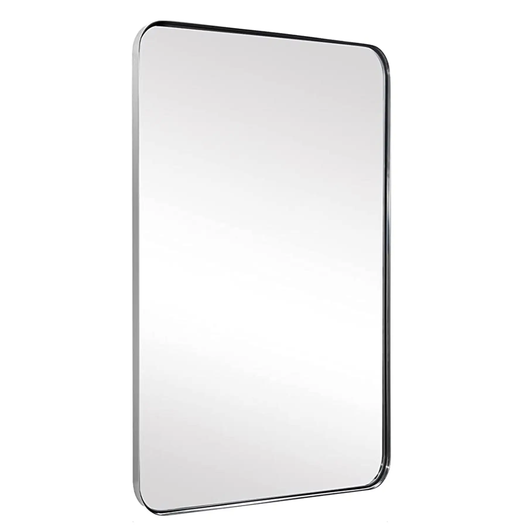 ANDY STAR Modern 20 x 28 Inch Rectangular Hanging Vanity Mirror, Brushed Nickel