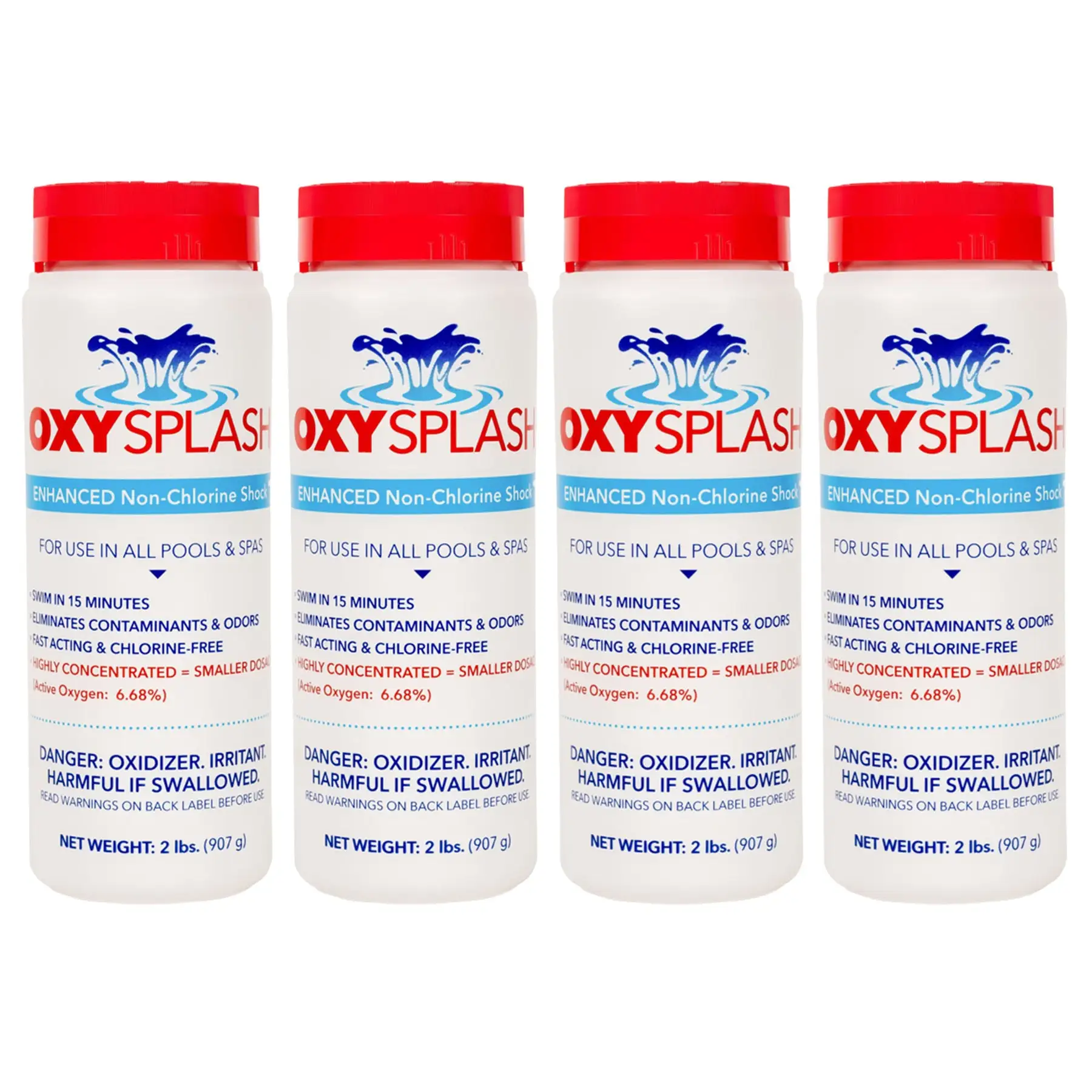 API OXSP2 Oxy Splash Swimming Pool Water Treatment Blend, 2 Pounds (4 Pack)