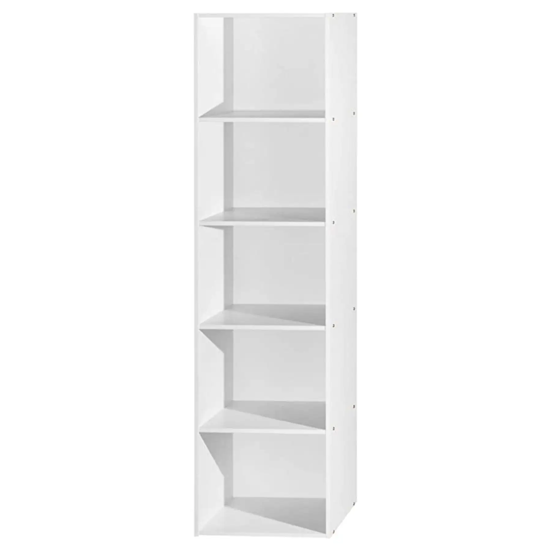 Hodedah 12 x 16 x 60 Inch 5 Shelf Bookcase and Office Organizer, White Finish