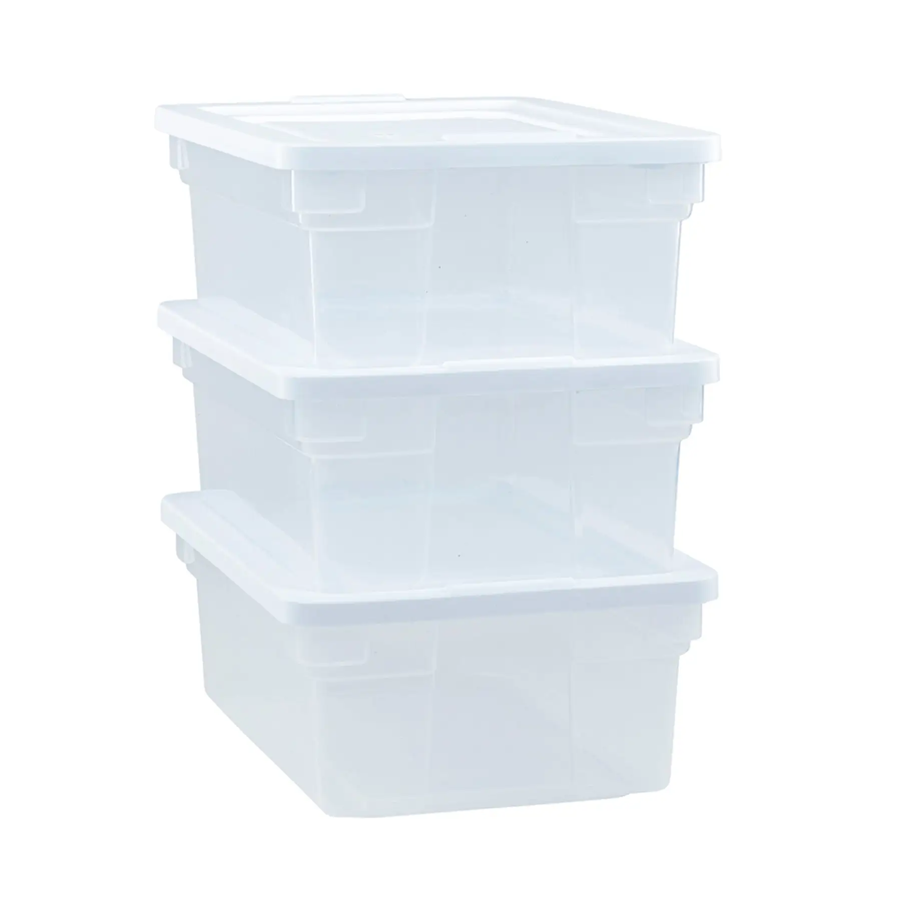 Rubbermaid Classic Clear 12 Quart Stackable Heavy Duty Plastic Storage Bins