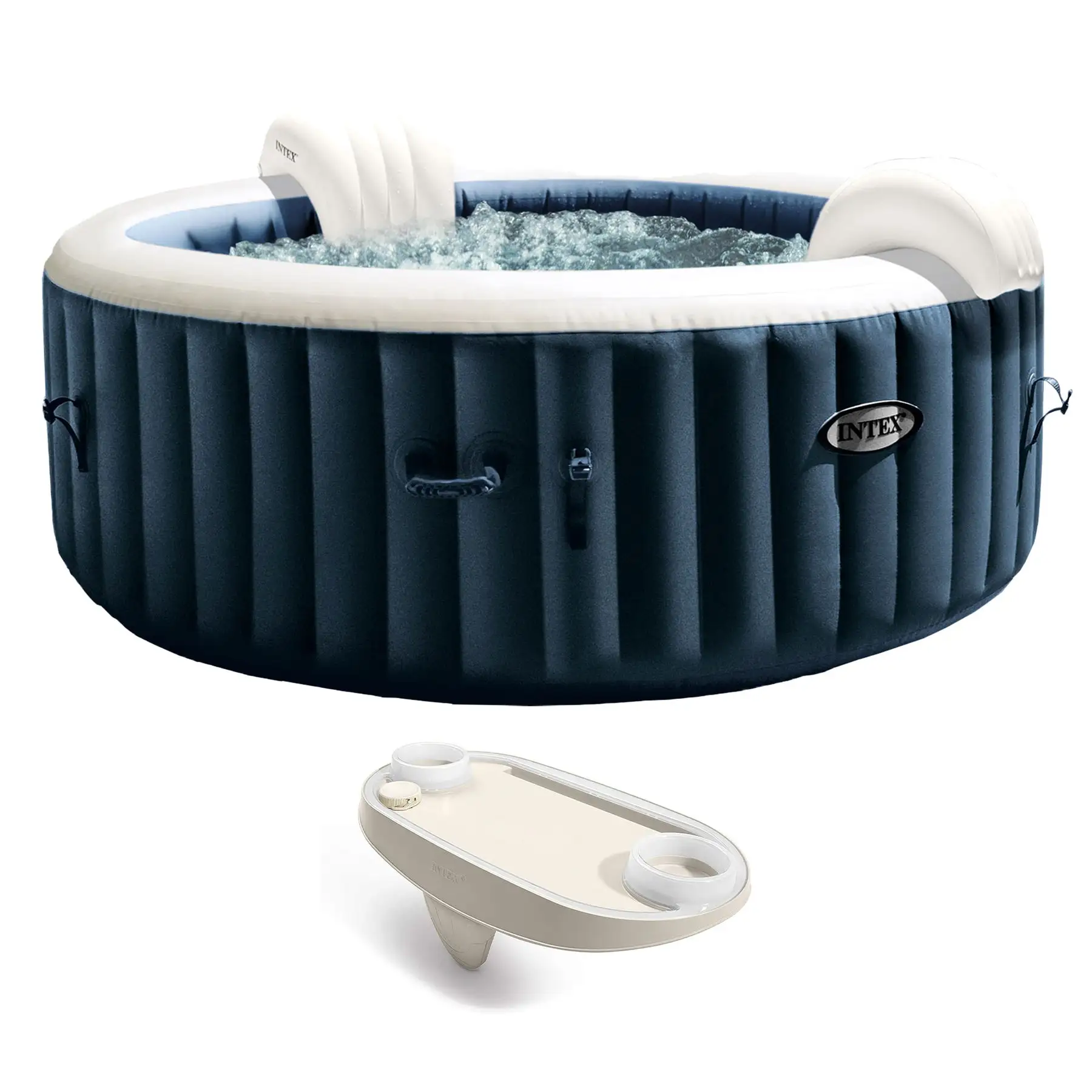 Intex PureSpa Plus Portable Inflatable Hot Tub, 77 x 28", with Phone Spa Tray