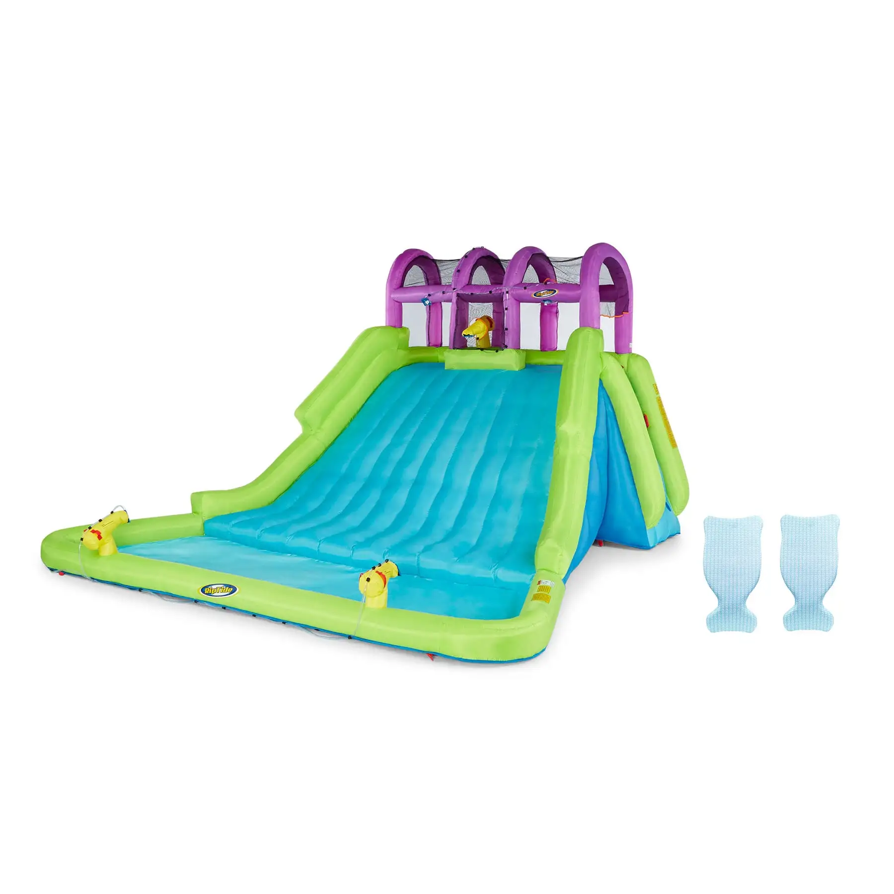 Kahuna Mega Blast Kids Water Park & Comfy Floats Saddle Float Lounger (2 Pack)