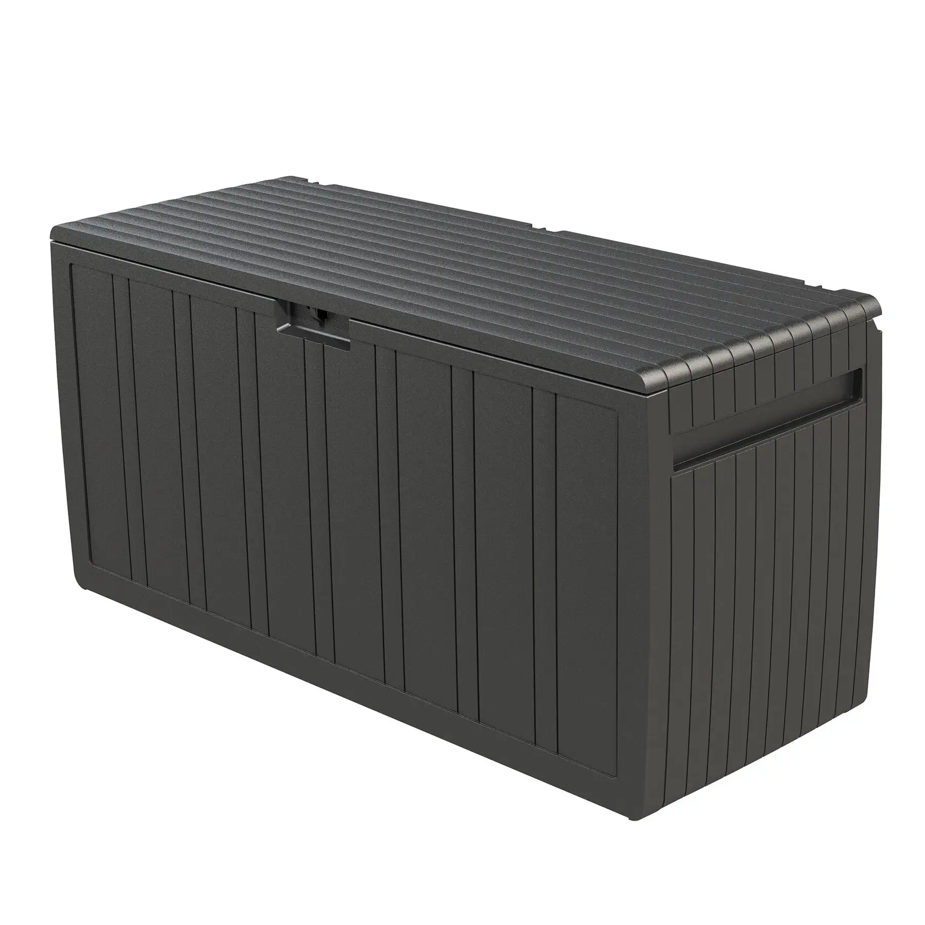 Ram Quality Products Outdoor Backyard Patio Storage Deck Box, 71 Gallon, Gray