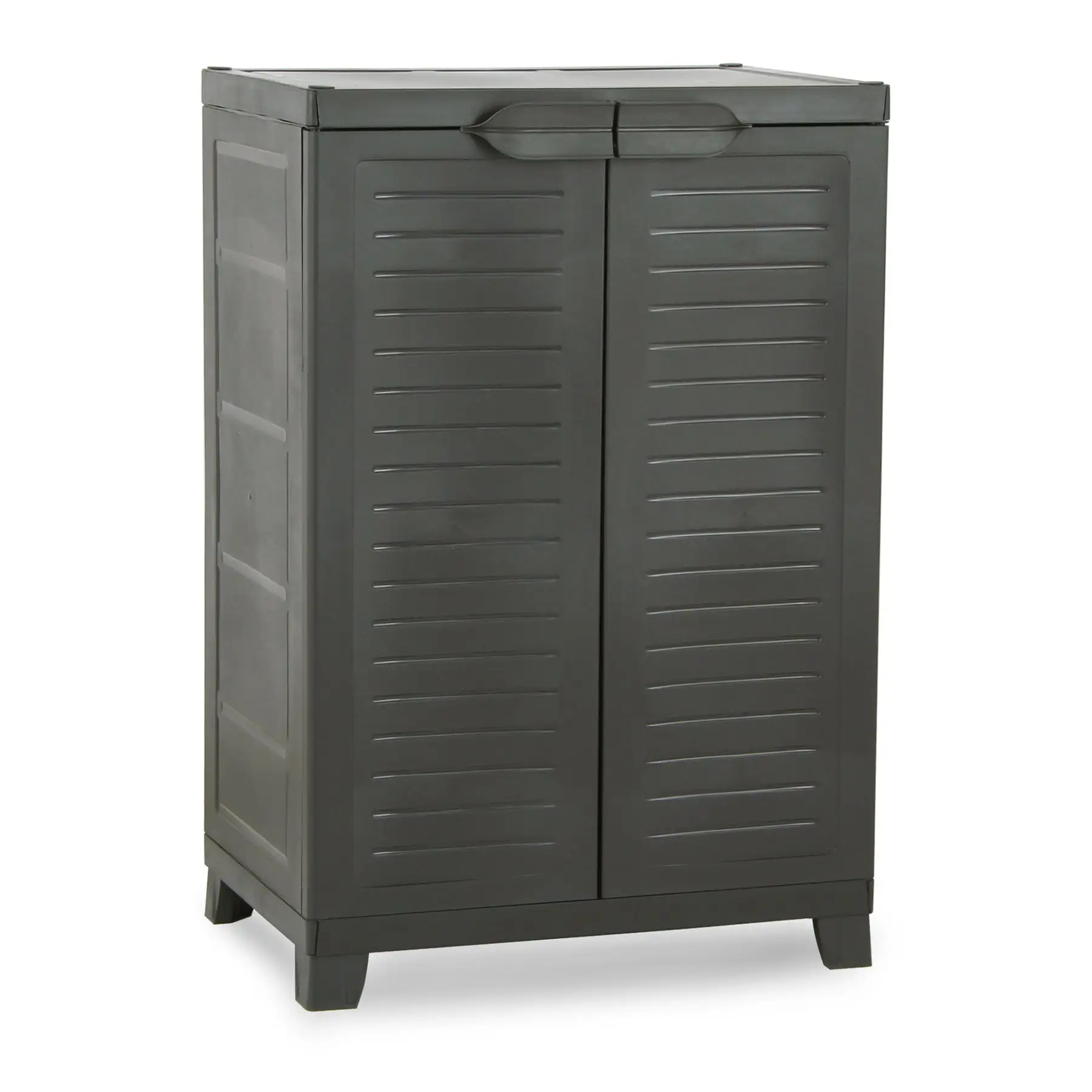 RAM Quality Products ELITE Adjustable 2 Shelf Storage Utility Cabinet, Dark Gray