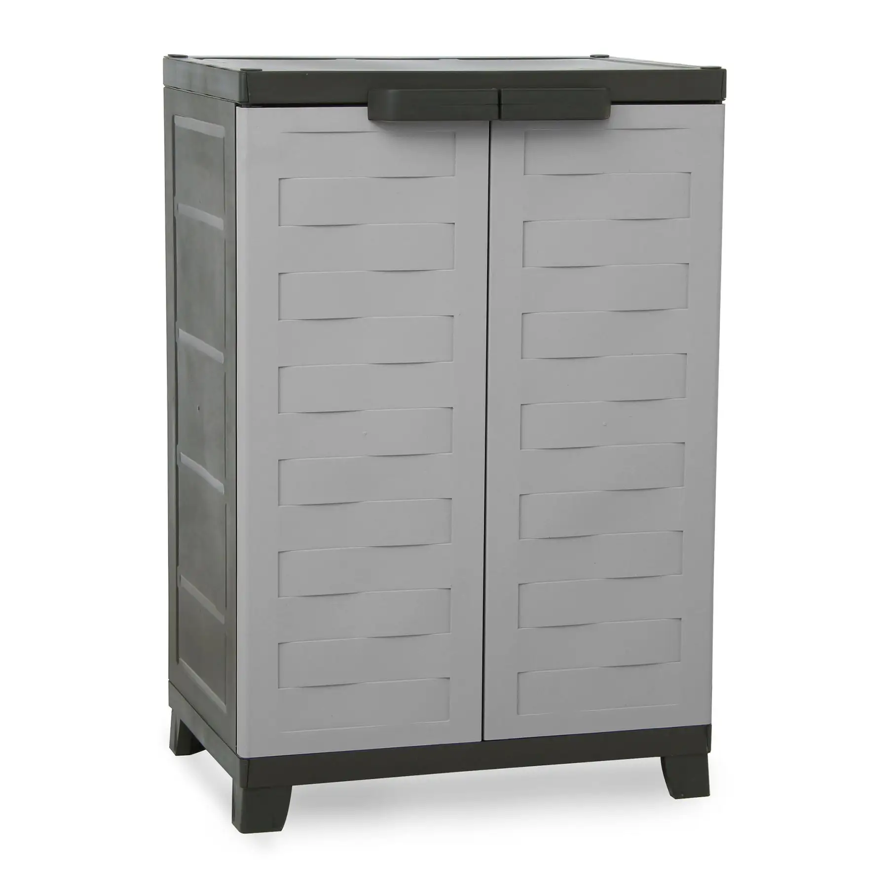 RAM Quality Products PREMIUM Utility 2 Shelf Lockable Storage Cabinet, Gray