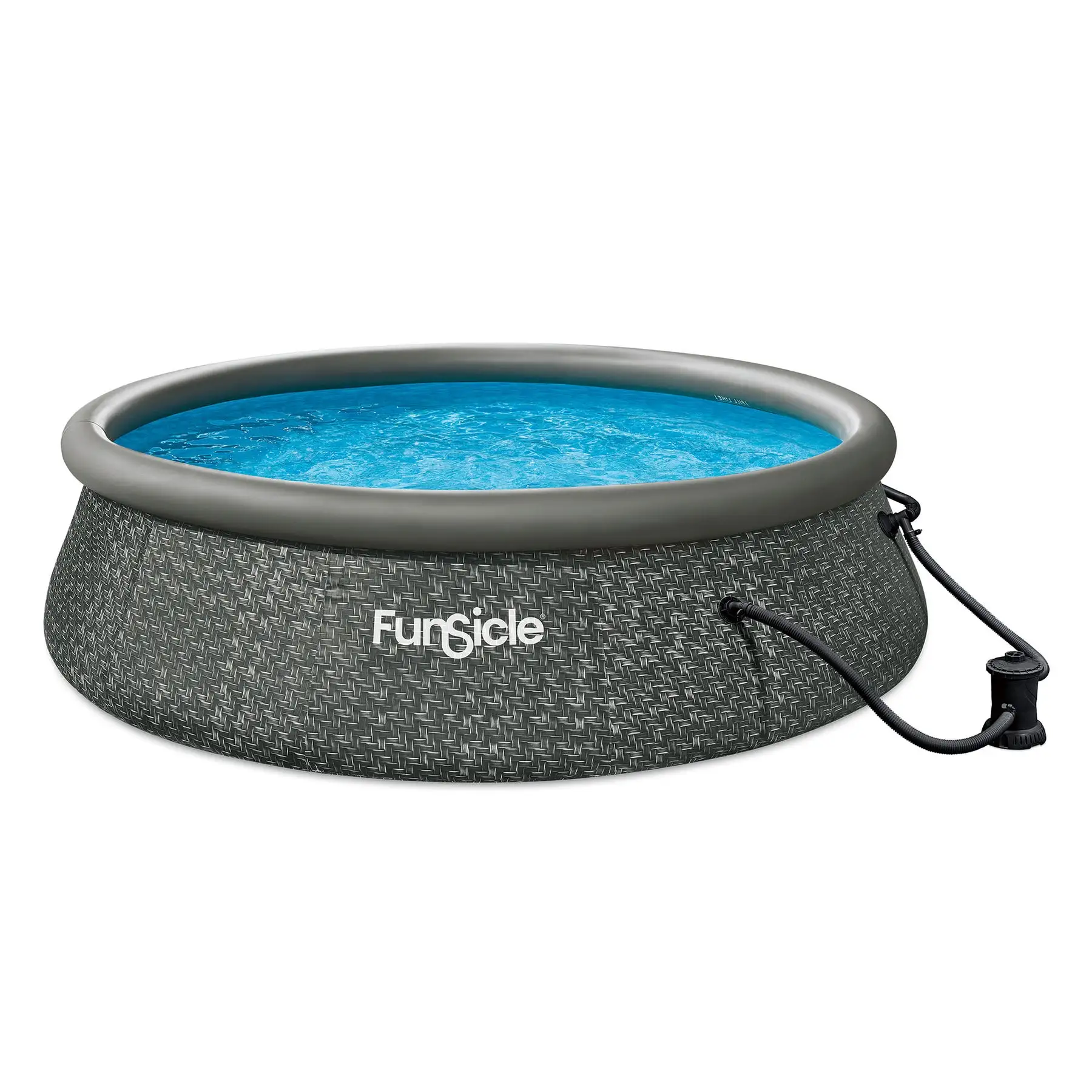 Funsicle 12' x 36" QuickSet Ring Top Above Ground Swimming Pool, Herringbone