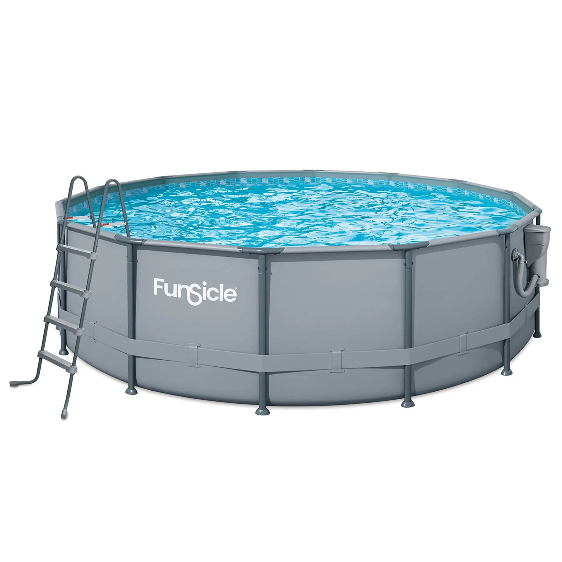 16ft x 48in Oasis Outdoor Round Above Ground Swimming Pool with Pump