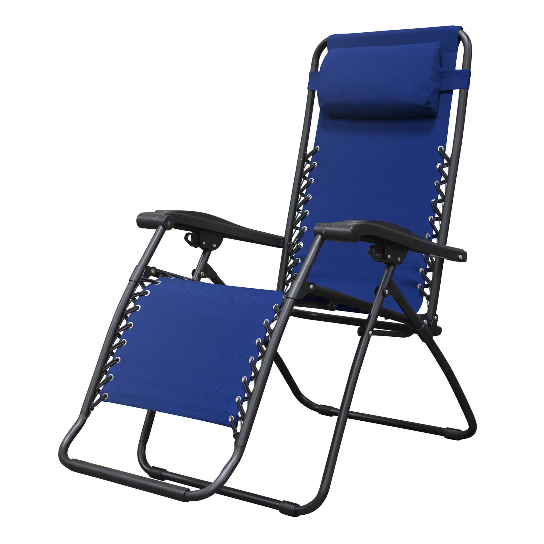 Caravan Sports Zero Gravity Outdoor Folding Camping Patio Lounge Chair, Blue