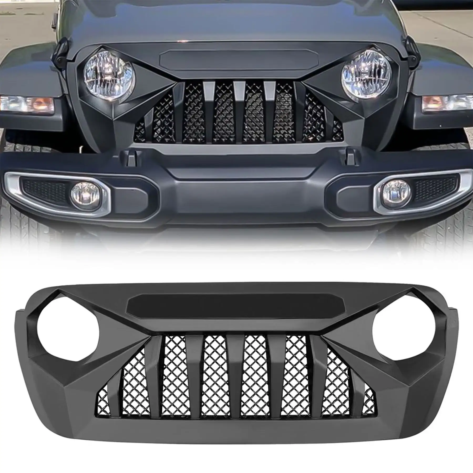 AMERICAN MODIFIED Demon Grille for 2018+ Jeep Wrangler JL & 2020+ Gladiator JT