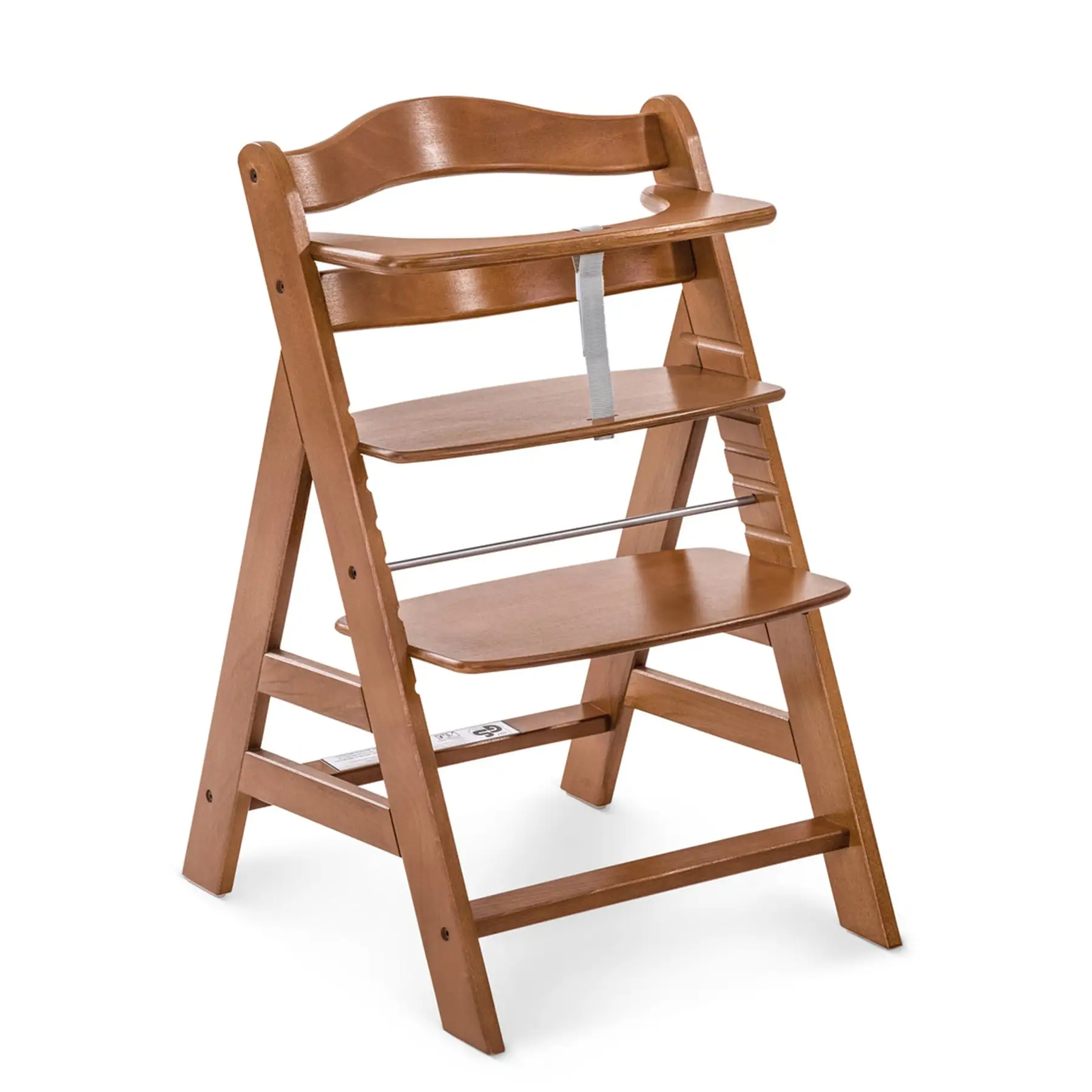 hauck Alpha+ Grow Along Adjustable Wooden Booster Highchair, Beechwood, Walnut