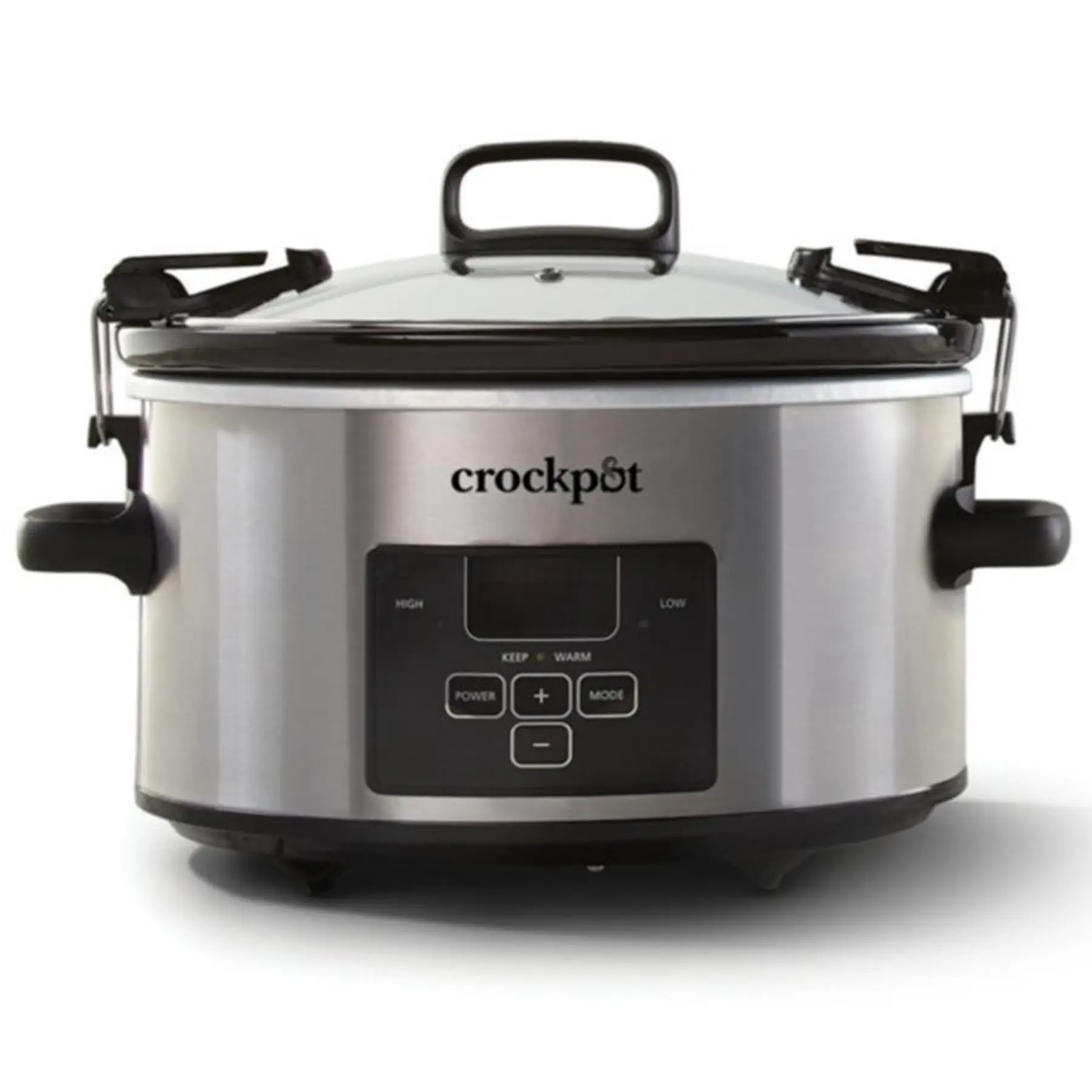 Crock-Pot 4 Quart Stainless Steel Cook & Carry Programmable Slow Cooker with Lid