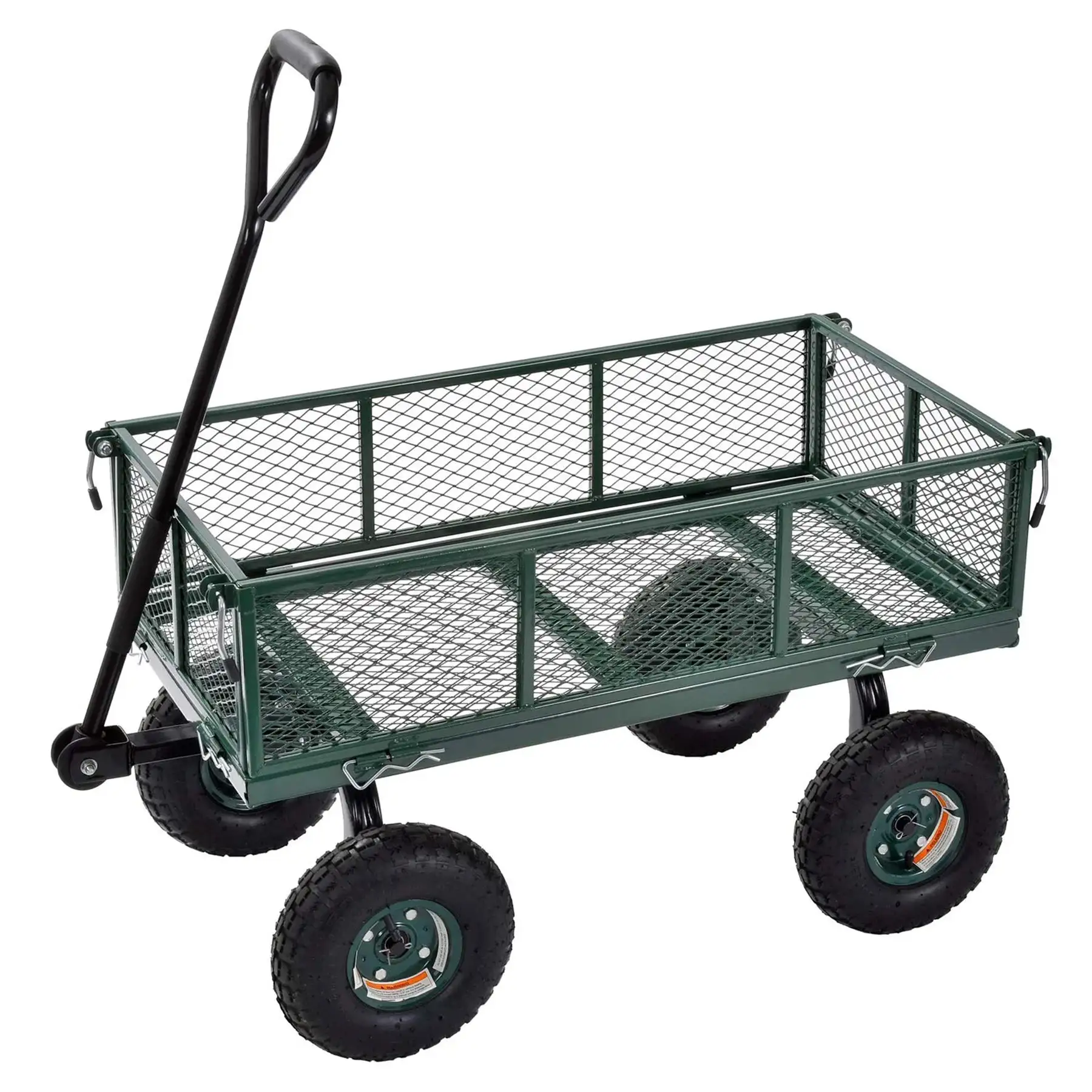 Juggernaut Carts GW3418-GR Steel Outdoor Utility Garden Wagon, Green Finish