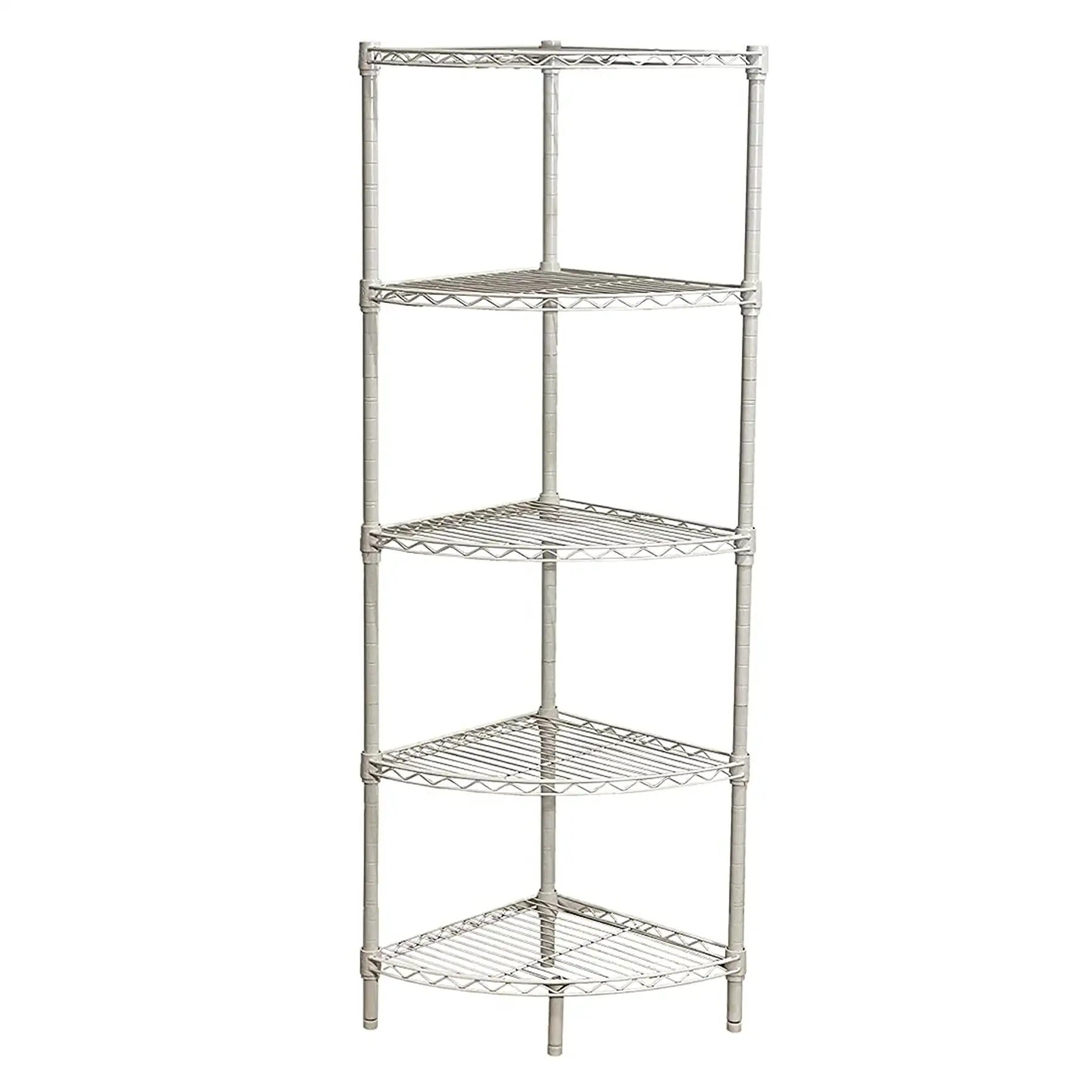 Juggernaut Storage Steel Wire 5-Tier Corner Home Shelving Unit Tower