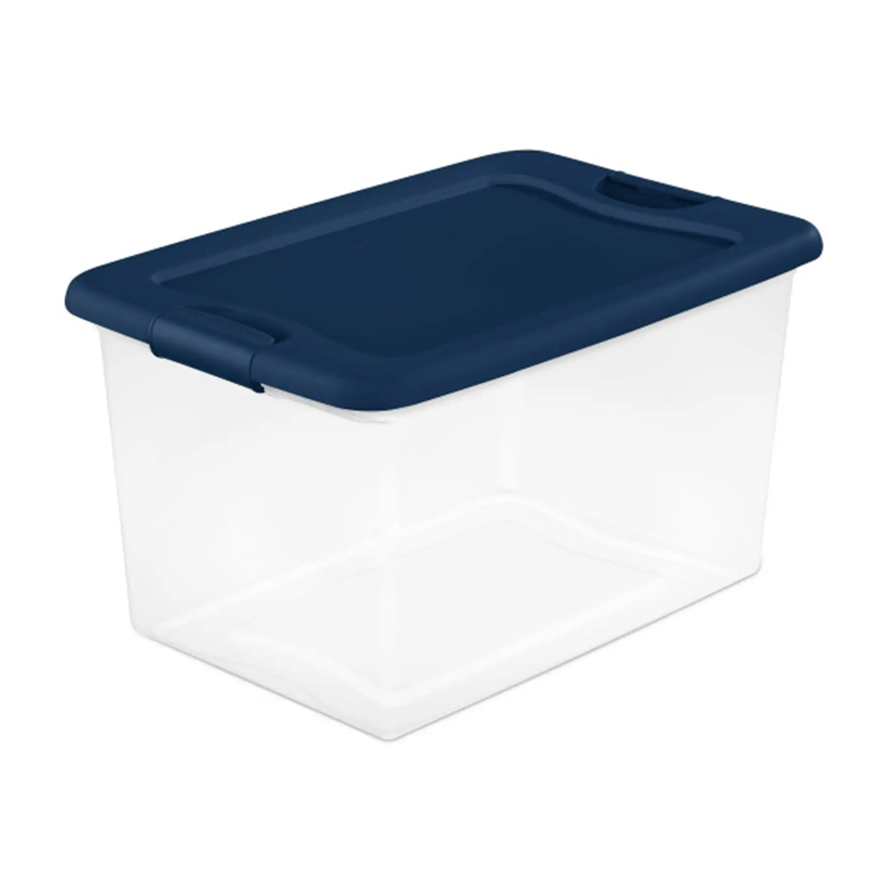 Sterilite 64 Quart Latching Plastic Storage Container Tote, Marine Blue (6 Pack)