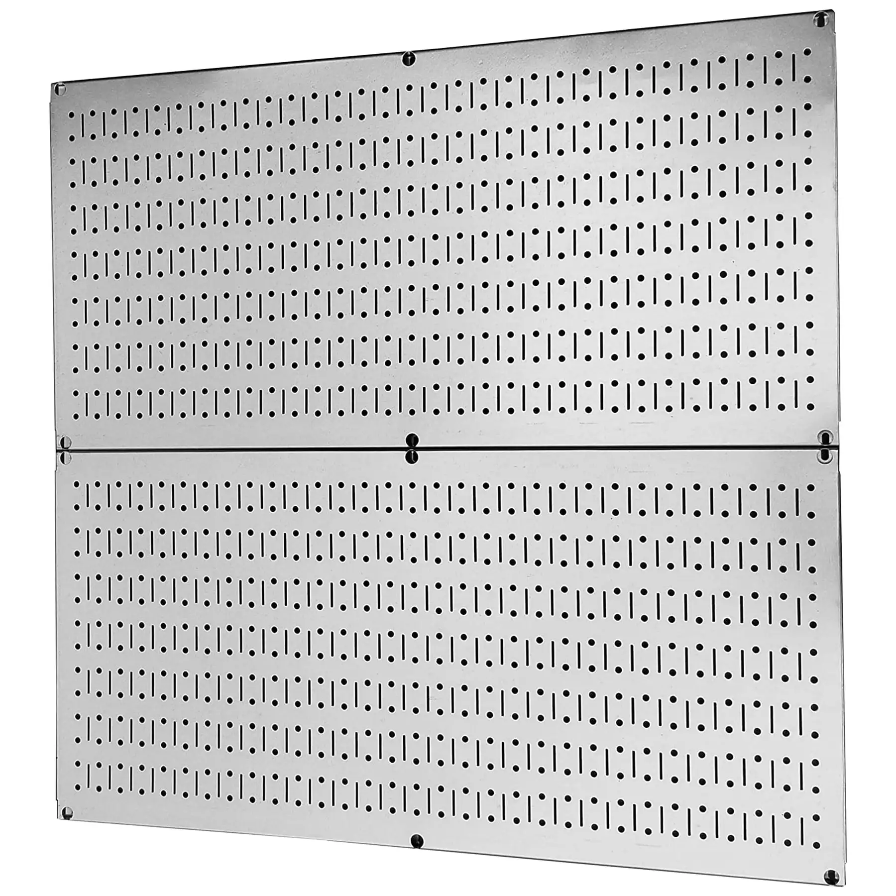 32x16" Horizontal Pegboard Garage Tool Organizer, Metallic (2 Pack)