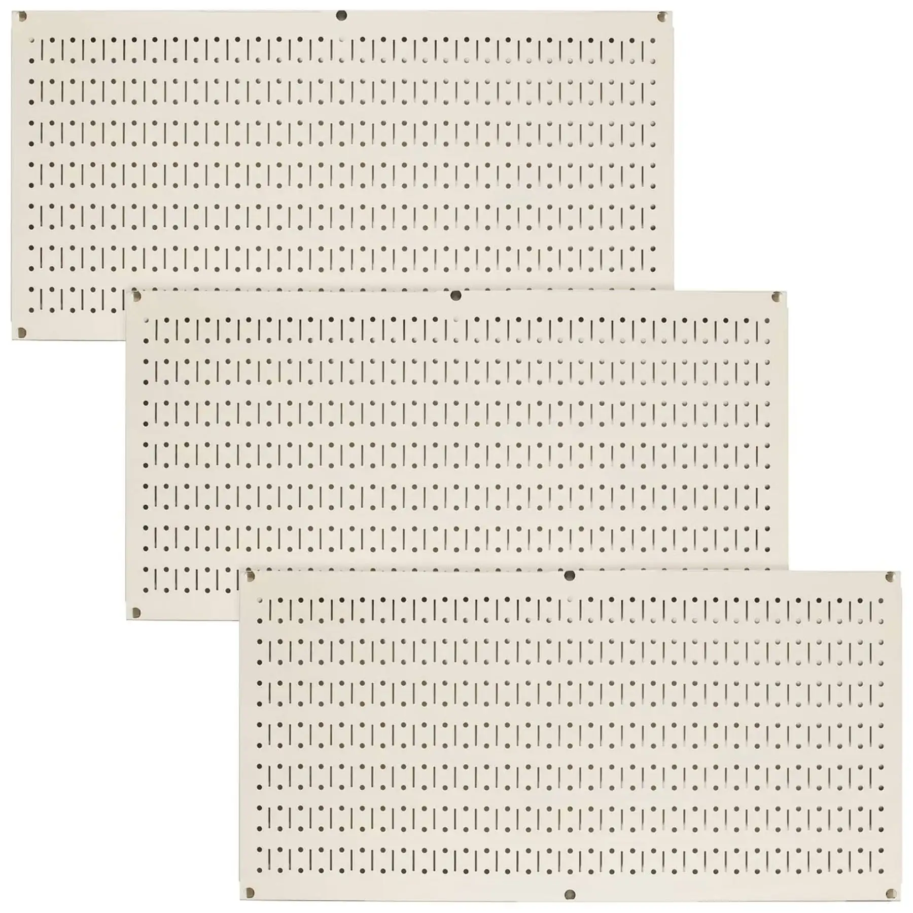 Wall Control 32" x 16" Horizontal Pegboard Garage Tool Organizer, Beige (3 Pack)