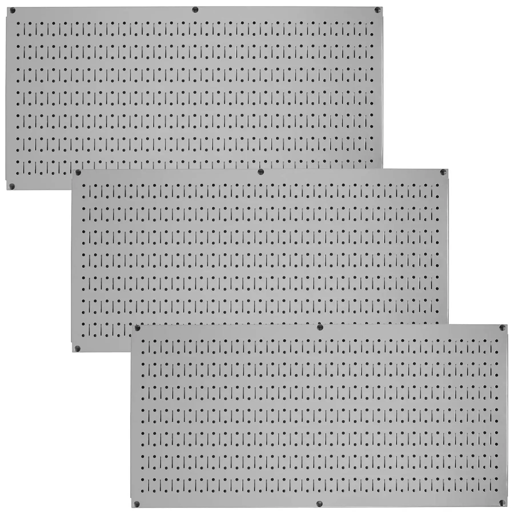 Wall Control 32" x 16" Horizontal Pegboard Garage Tool Organizer, Gray (3 Pack)