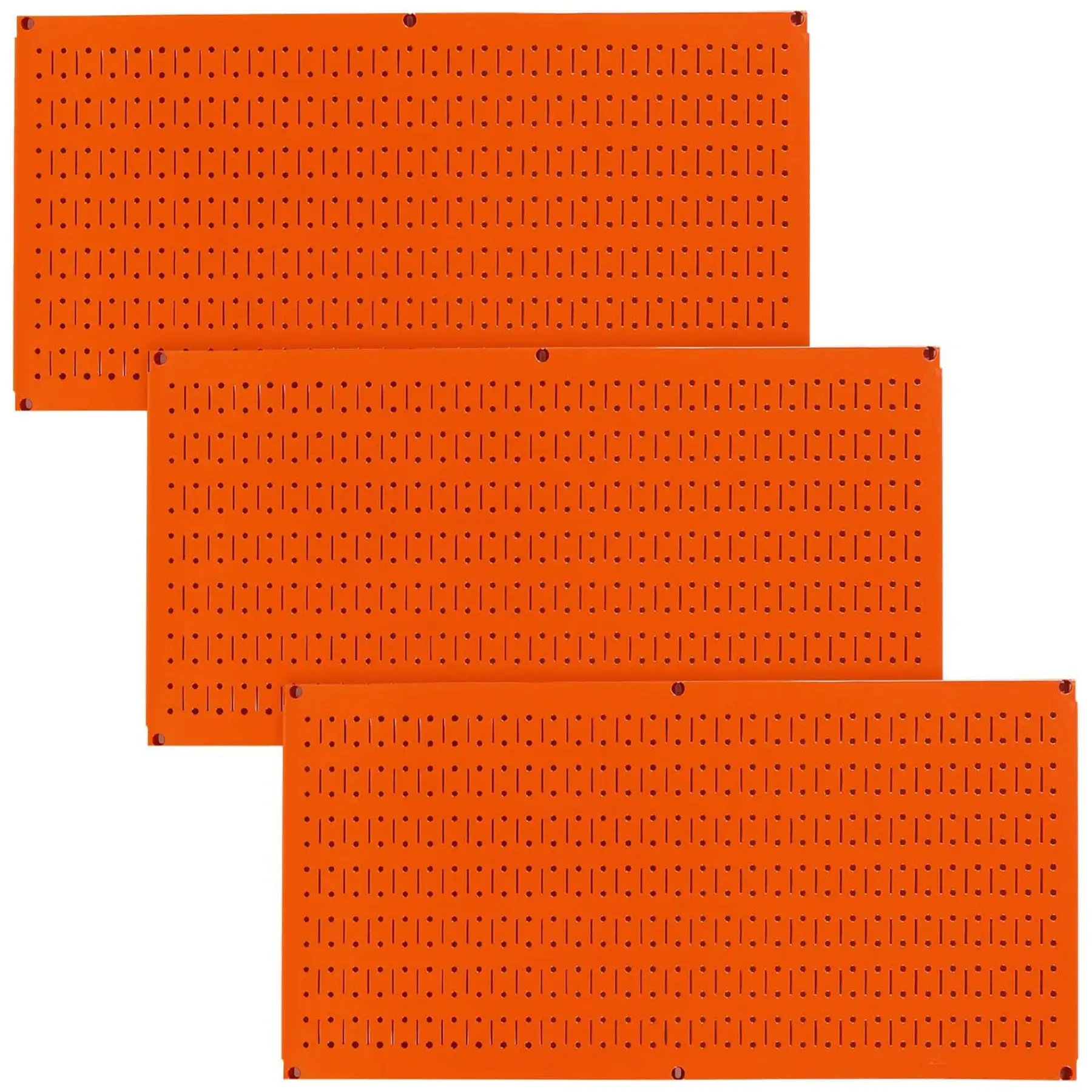 Wall Control 32" x 16" Horizontal Pegboard Garage Tool Organizer, Orange (3 Pk)