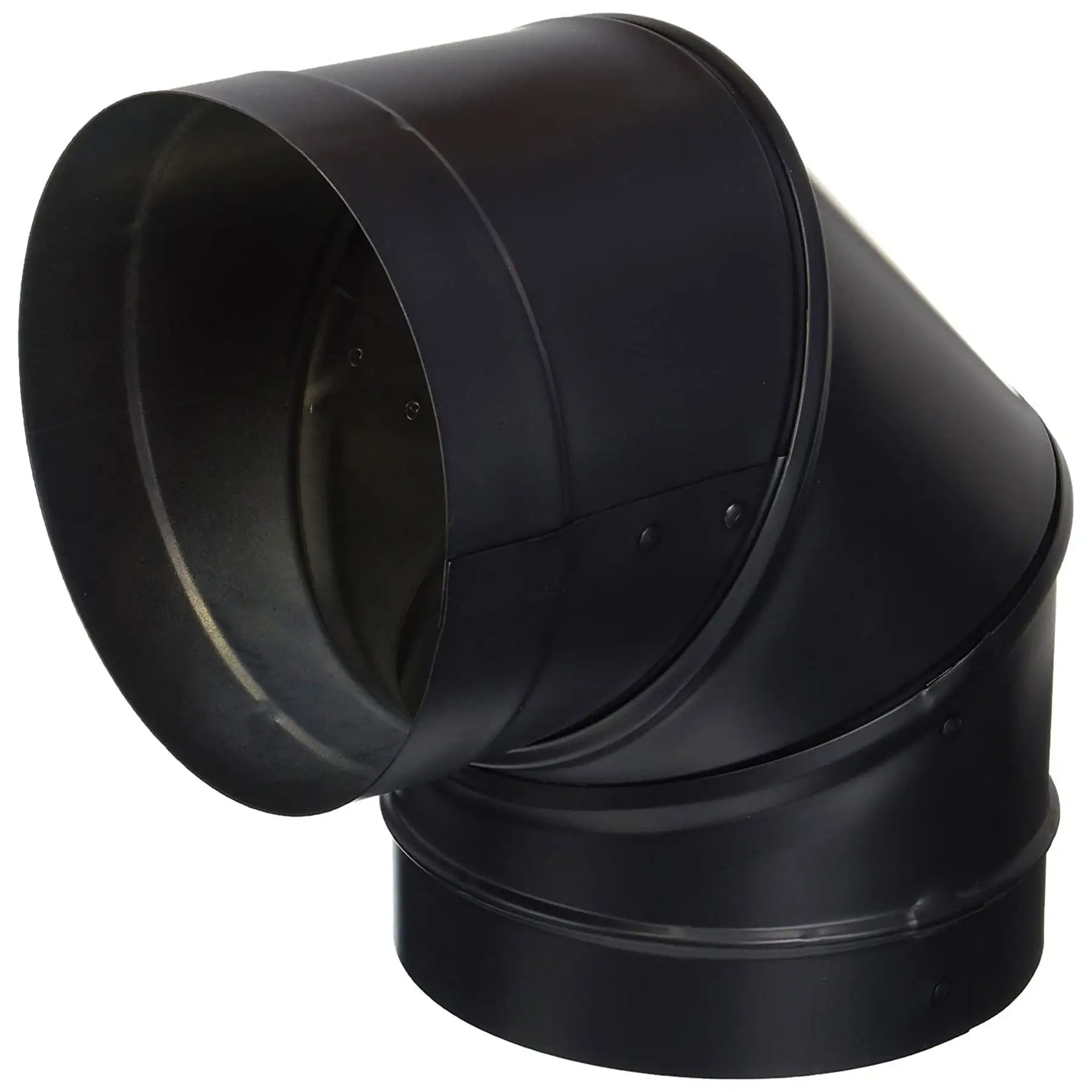 DuraVent DuraBlack 6" Drip Free Single Wall 90 Degree Elbow Stove Pipe, Black