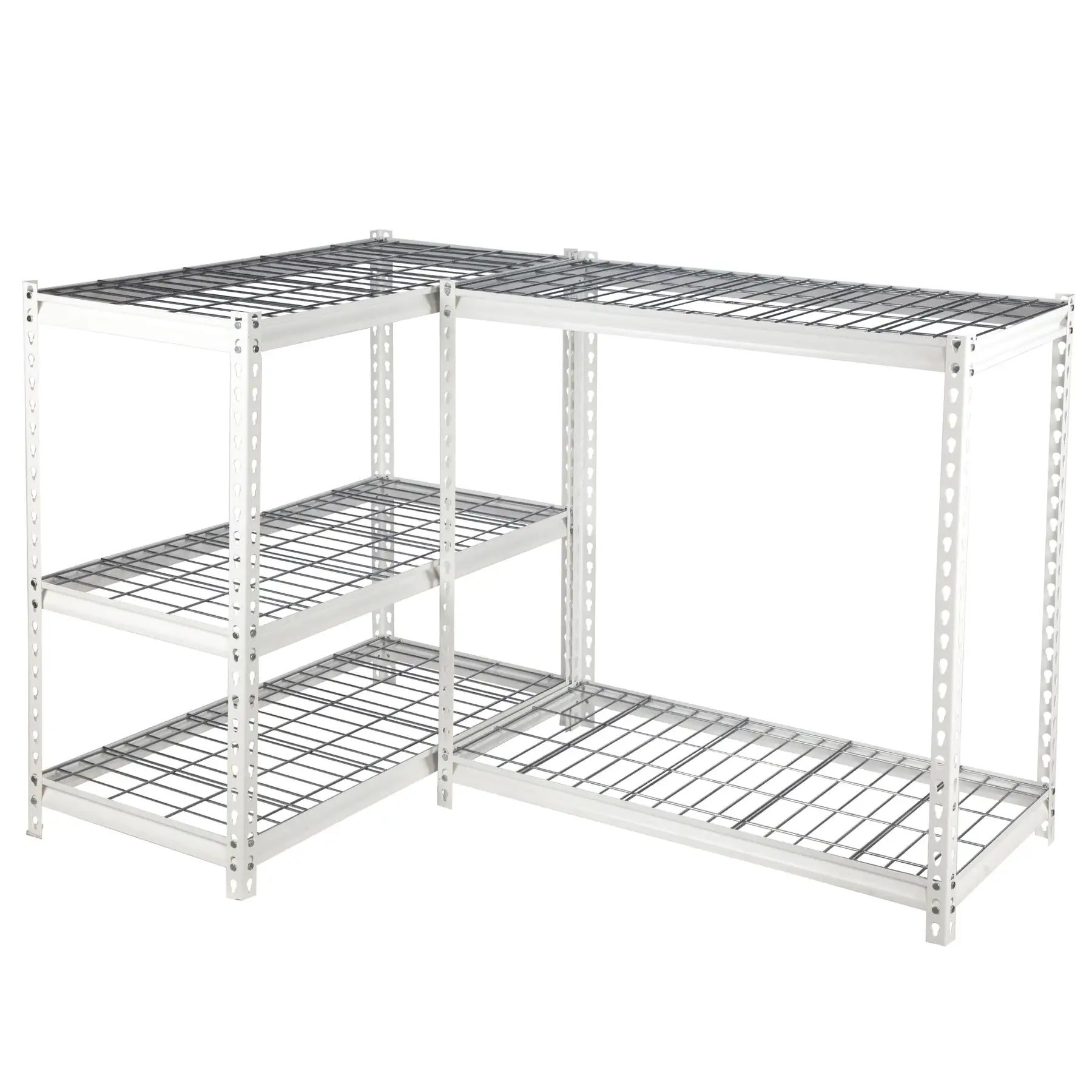 Pachira 60"W x 72"H 5 Shelf Steel Shelving for Home and Office Organizing, White