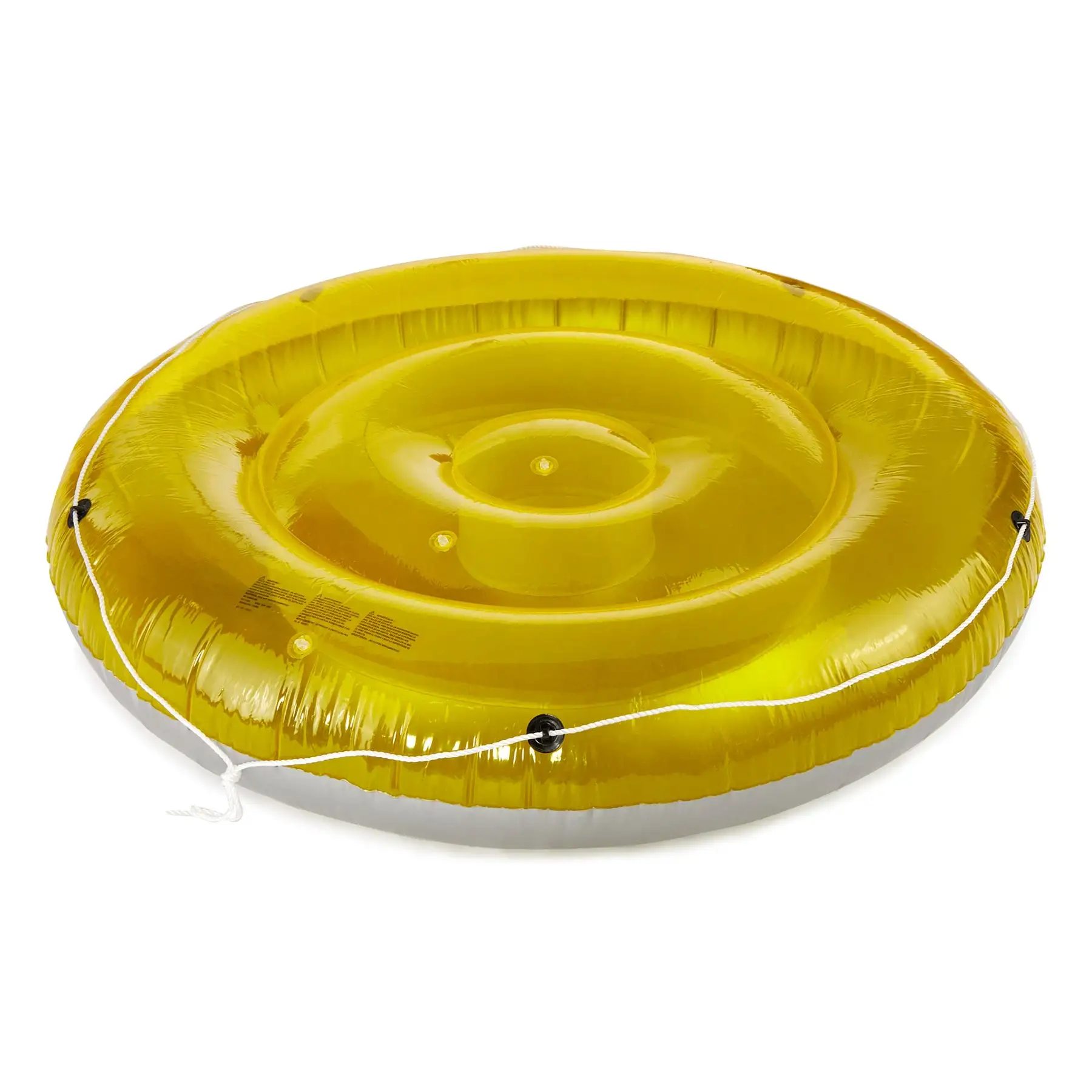 Swimline 72 Inch Swimming Pool Inflatable Sun Tan Lounger Island Float, Yellow