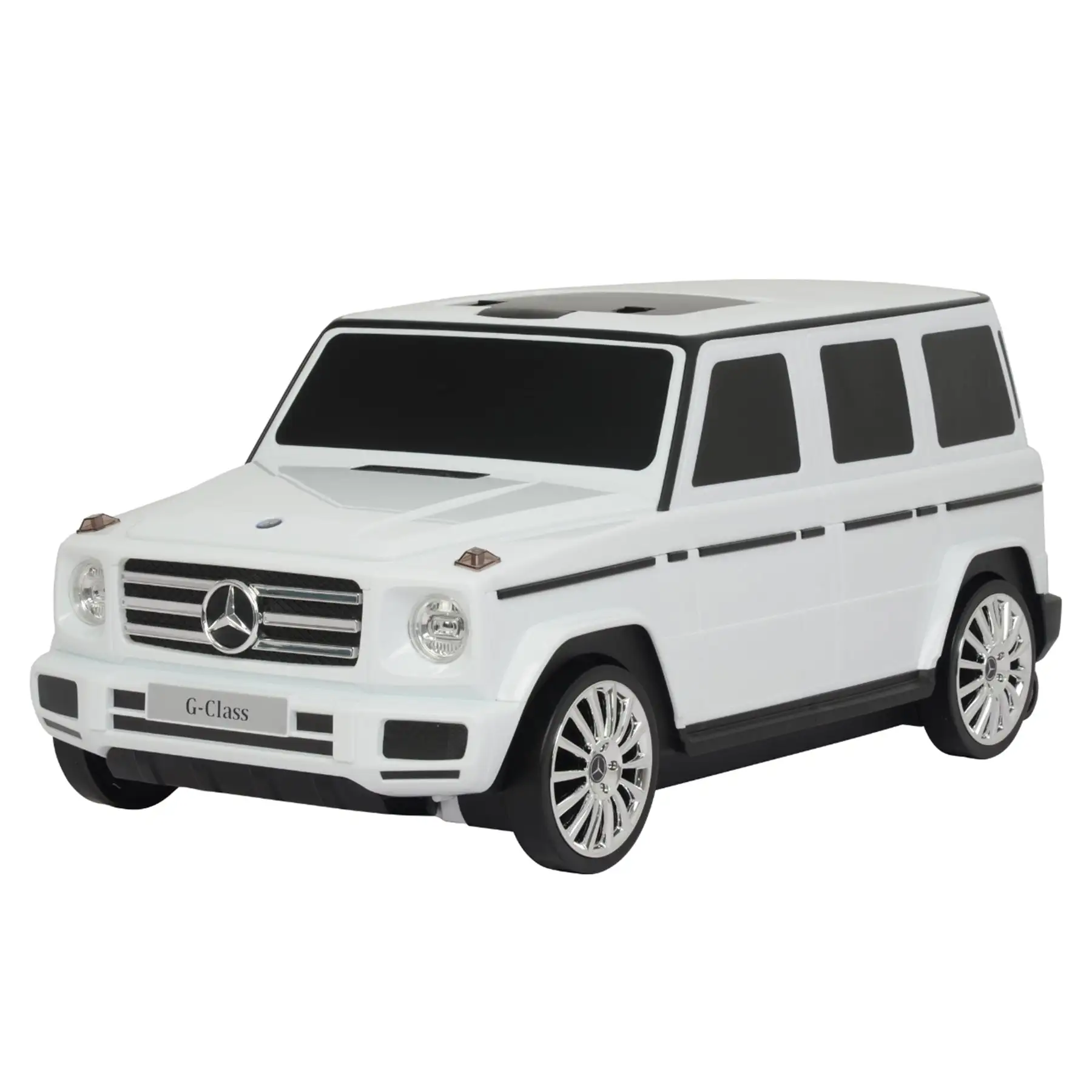 Best Ride On Cars Mercedes G Class Stylish Large Suitcase Ride On Vehicle, White