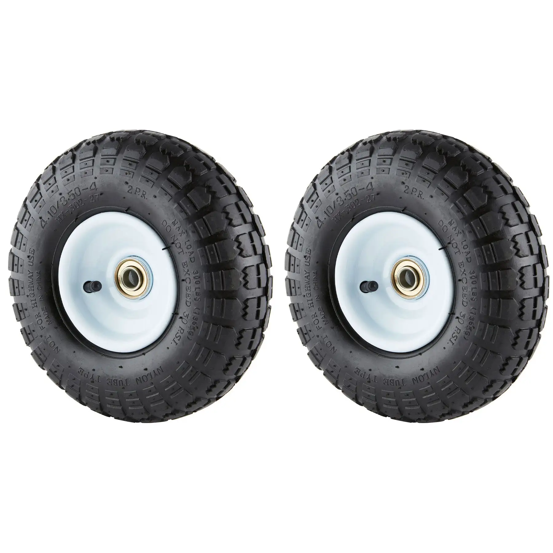 Tricam Farm & Ranch 10" Pneumatic Single Replacement Utility Cart Tire (2 Pack)