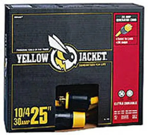 Coleman 1493 Yellow Jacket Generator Cord 30A (L14-30) 10/4 Stw 25'