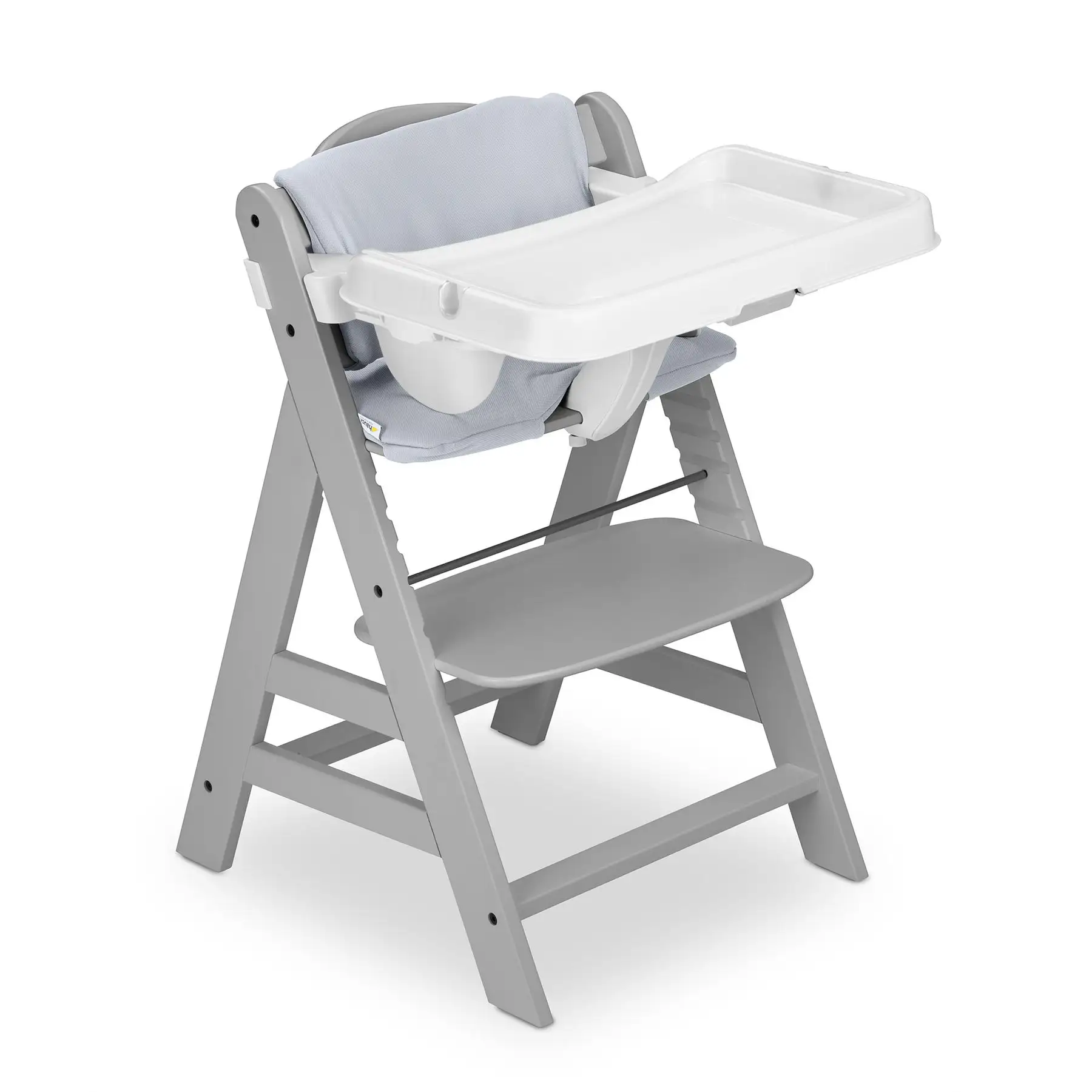 hauck Alpha+ Grow Along Wooden High Chair w/Alpha Tray Table & Deluxe Cushion