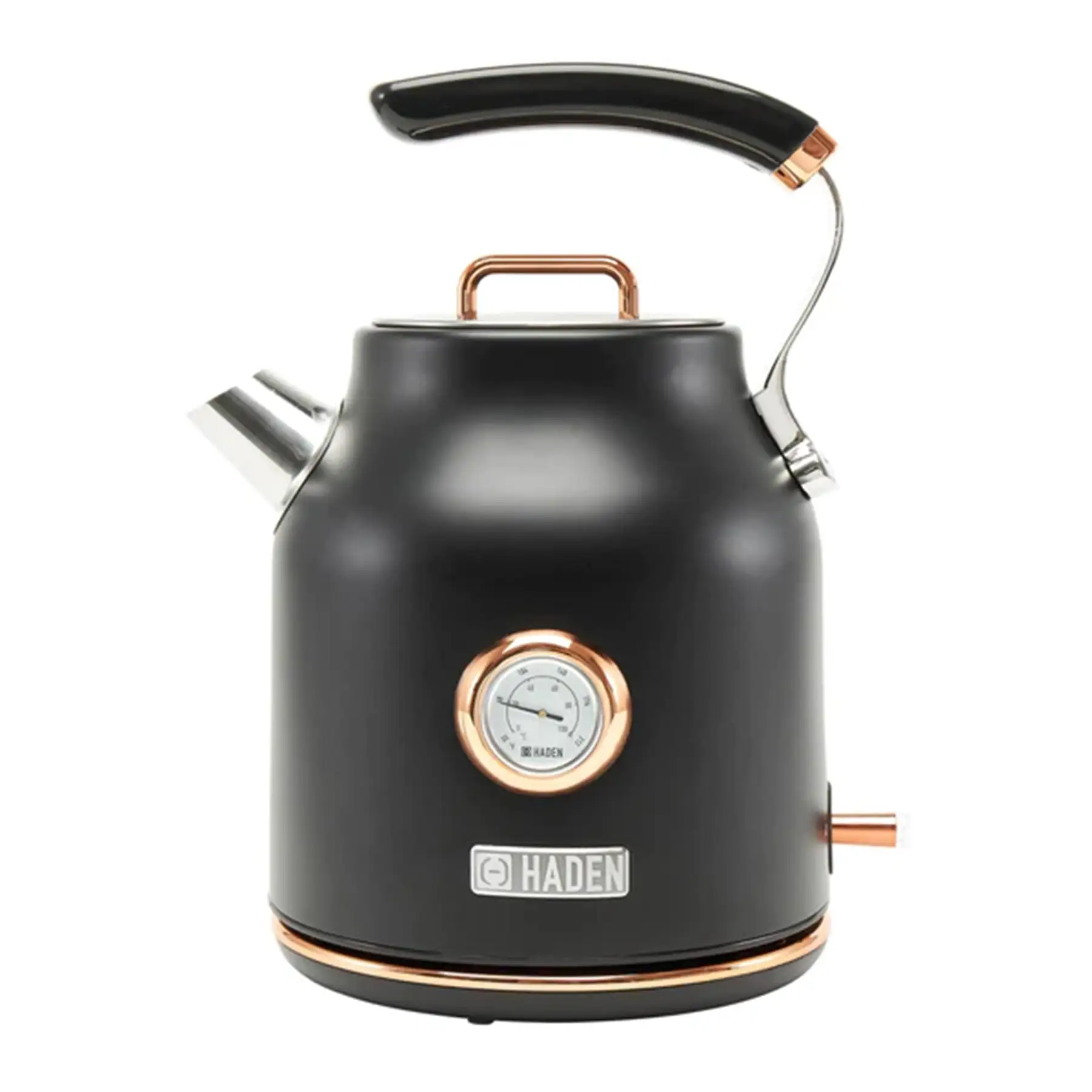 Haden Dorset 1.7 Liter Electric Water Kettle w/ 360-Degree Base, Black & Copper