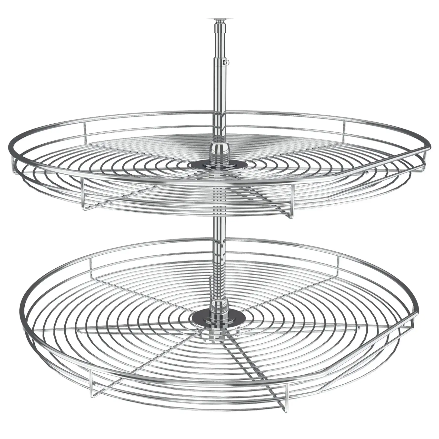 Rev-A-Shelf 32" Lazy Susan D-Shaped for Corner Cabinet Two-Tier, Steel, 527-32