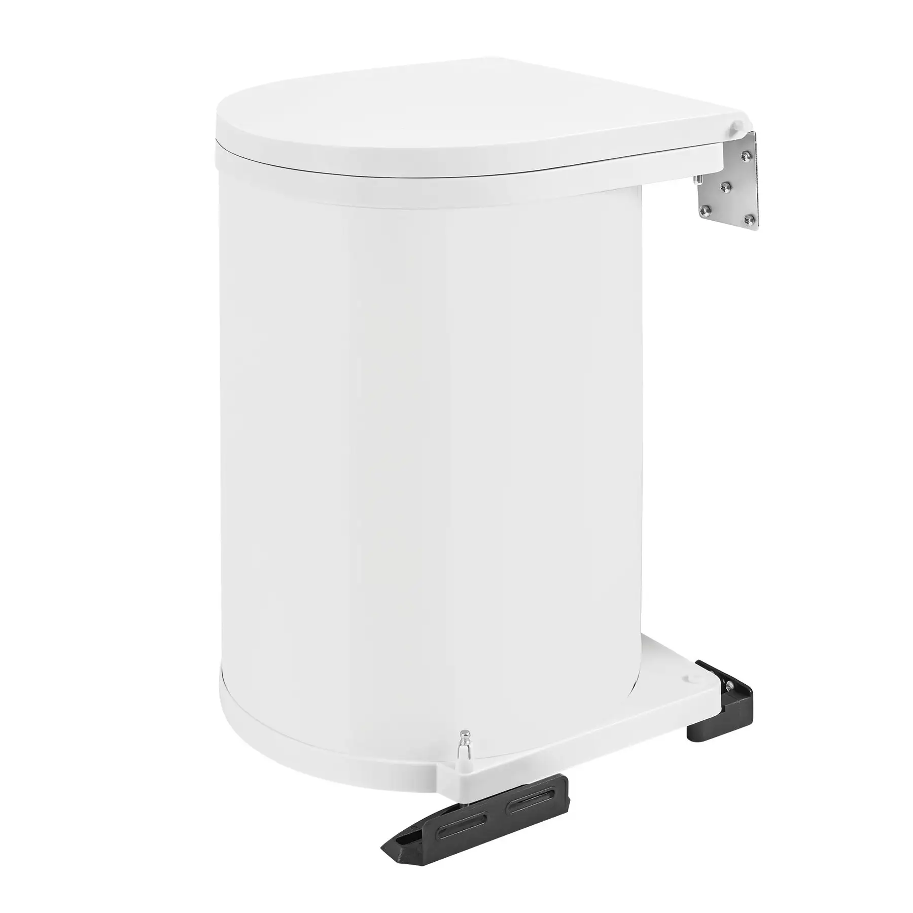 Rev-A-Shelf 15 L Pivot Out Under Sink Trash Can, White, 8-010412-15