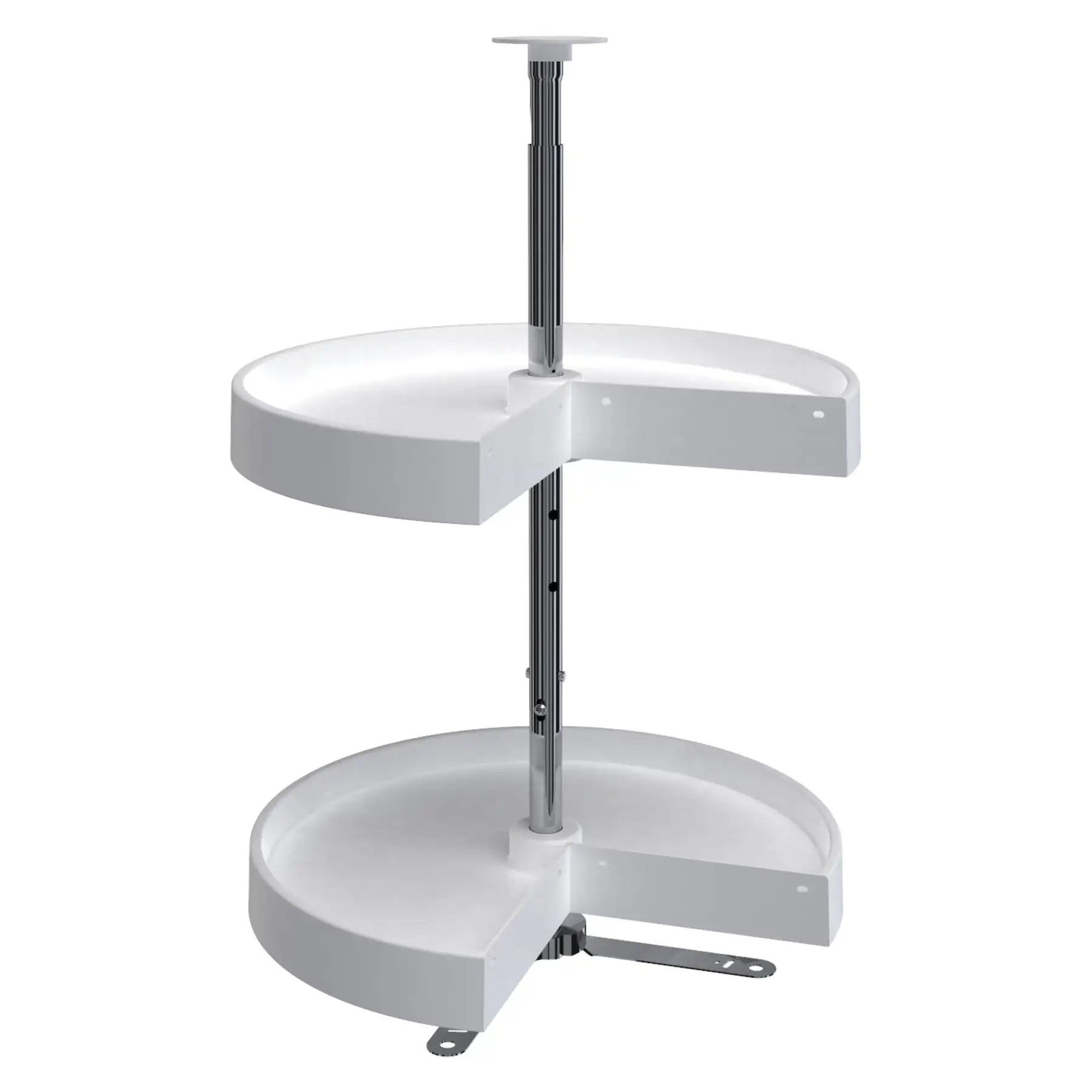 Rev-A-Shelf 18'' Lazy Susan Pie-Cut Polymer Two-Shelf, White, LD-2942-18-11-1