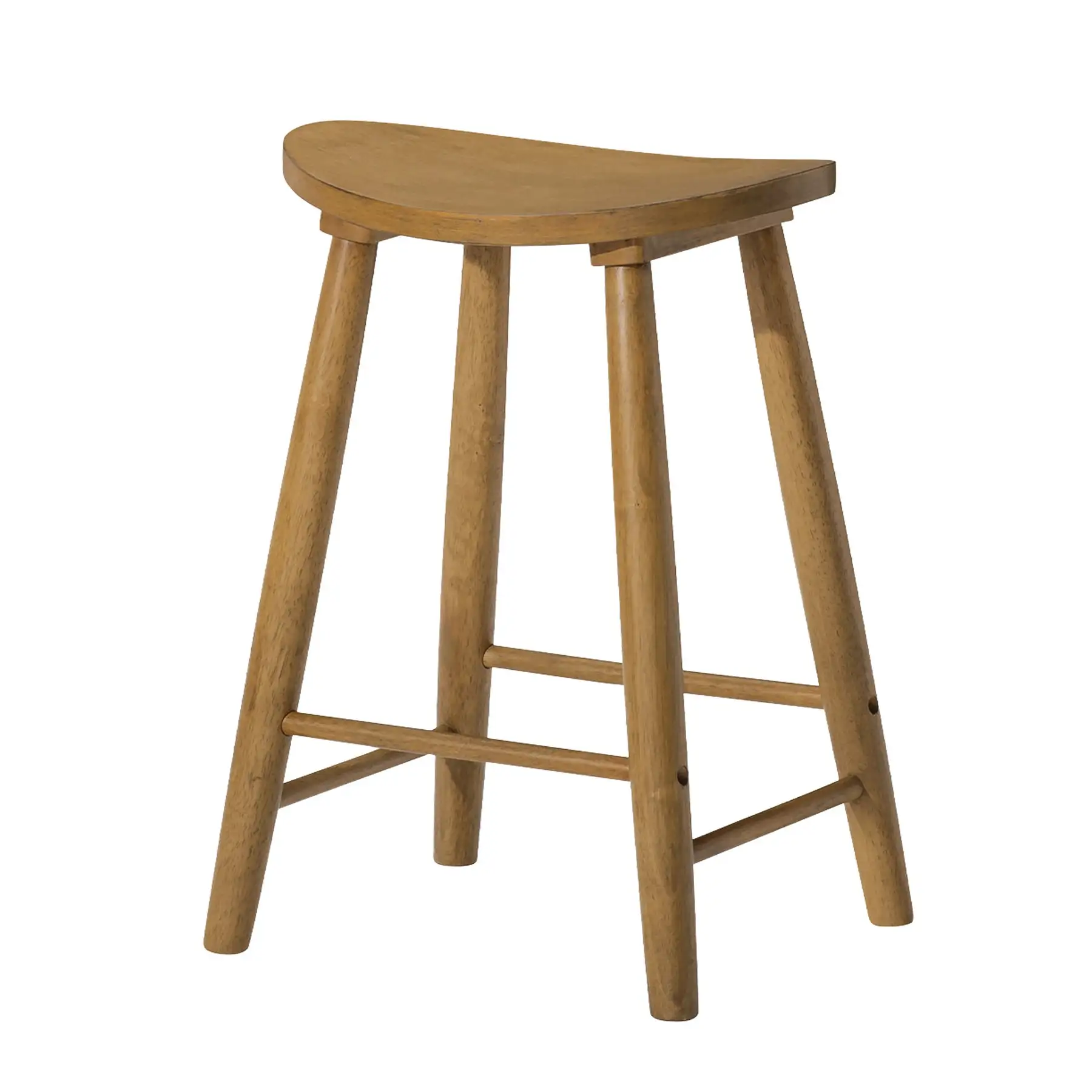 Maven Lane Luna Counter Stool in Rustic Natural Wood Finish