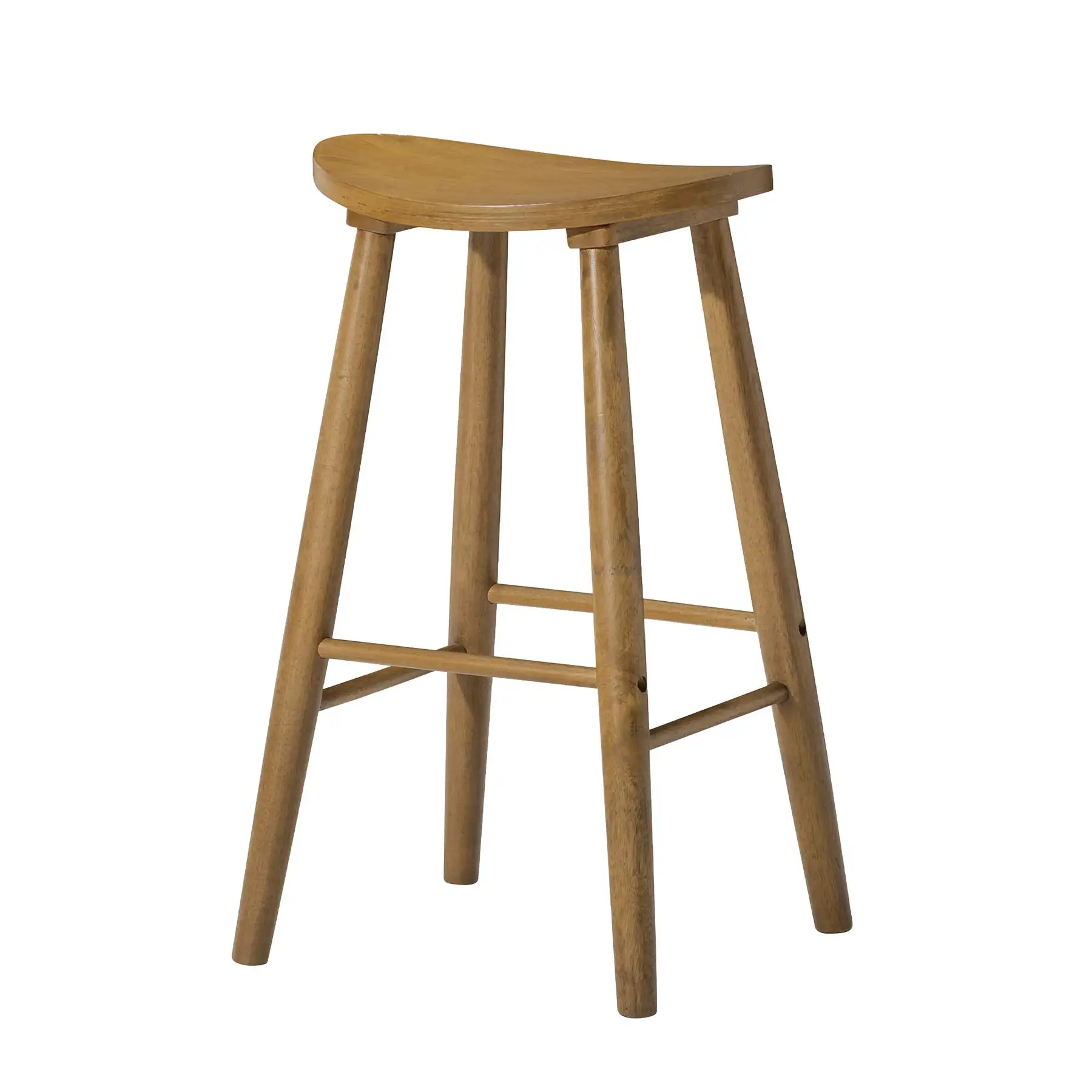 Maven Lane Luna Bar Stool in Rustic Natural Wood Finish