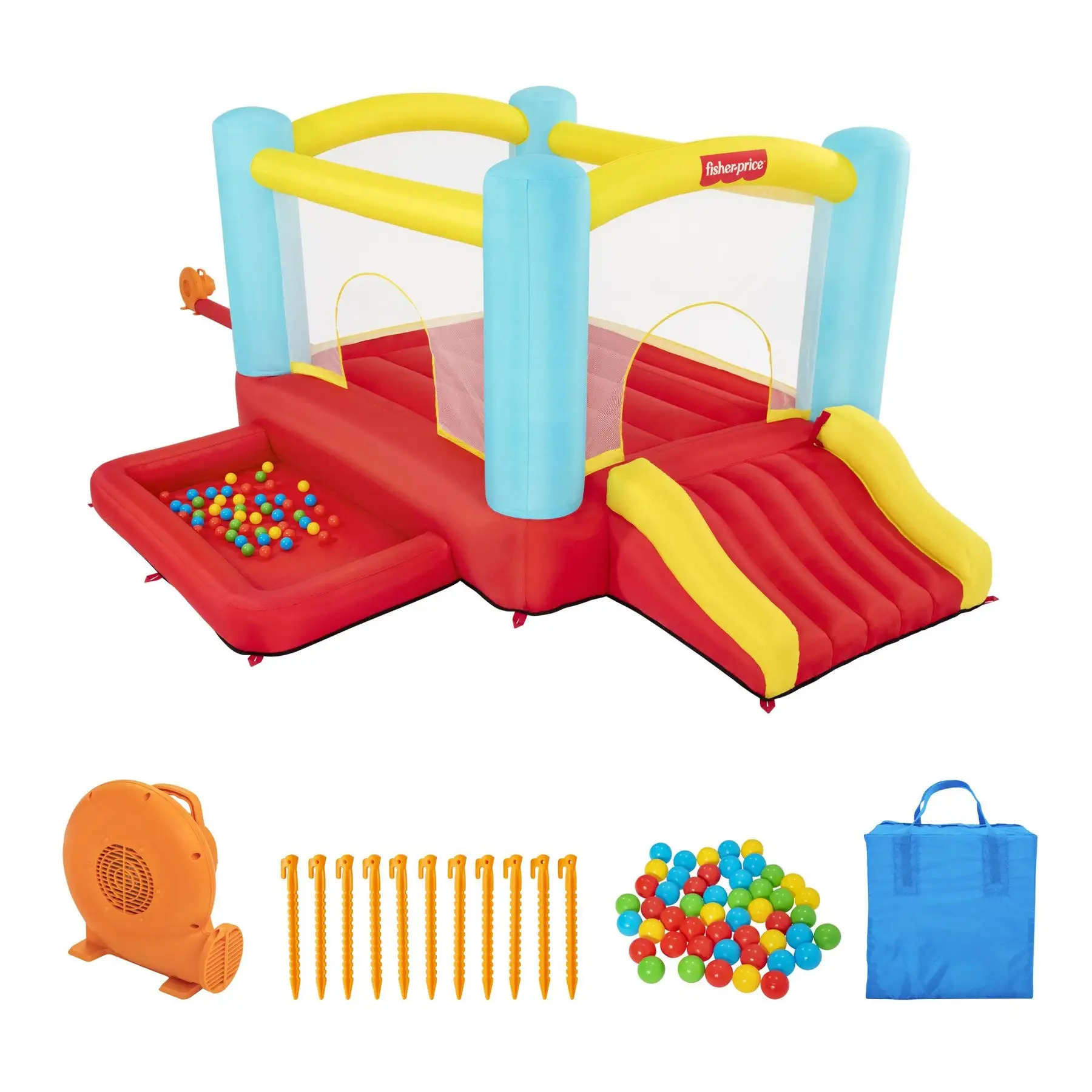 Fisher-Price Bouncemania 12 Foot Mega Bouncer with Slide & 50 Play Balls