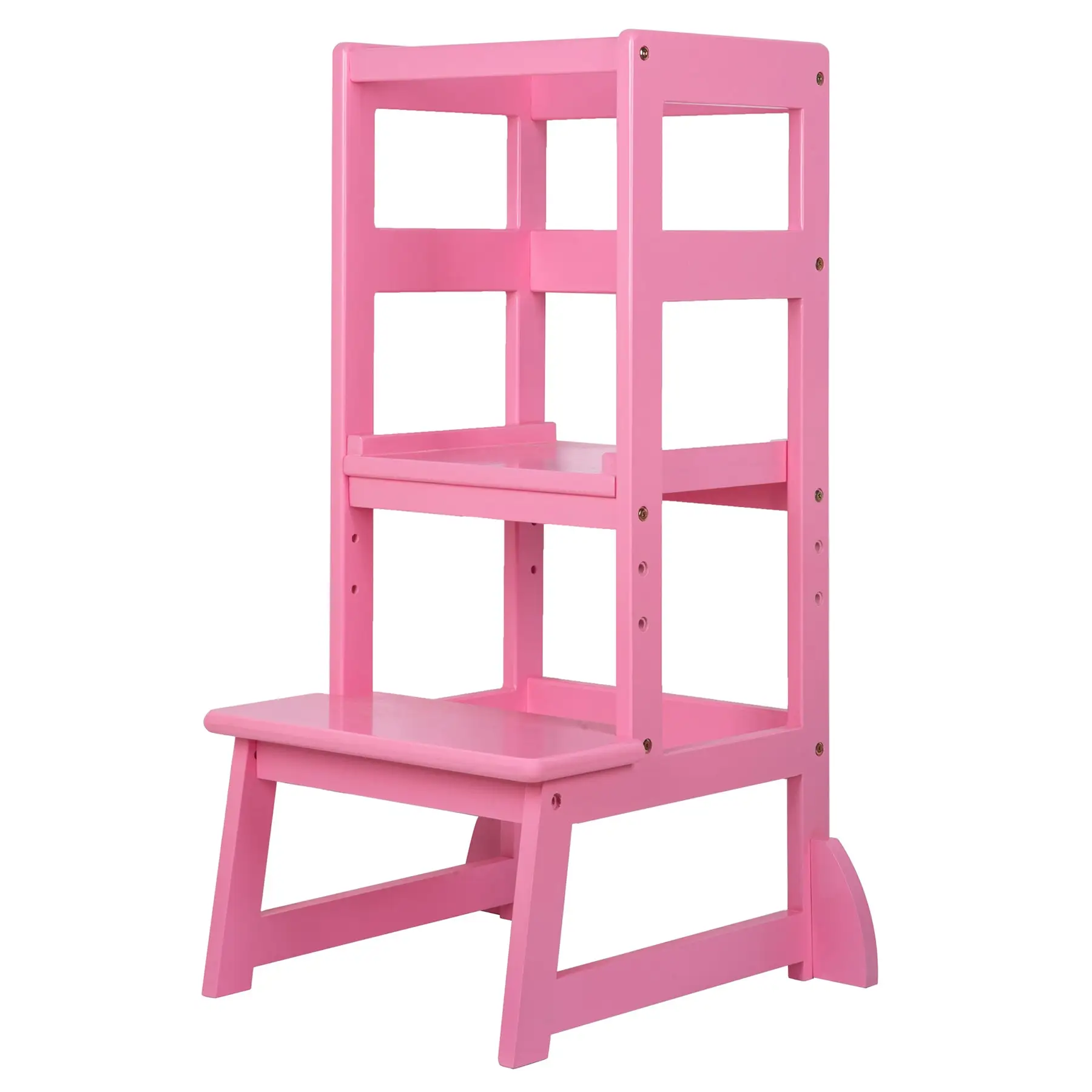 SDADI LT05E Mother's Helper Adjustable Height Kids Kitchen Step Stool, Pink