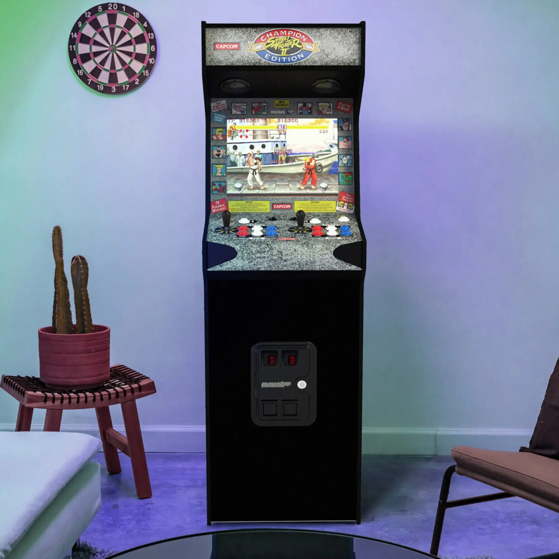 Arcade1Up Street Fighter II CE HS-5 Deluxe 5ft Stand-Up Arcade Machine ...
