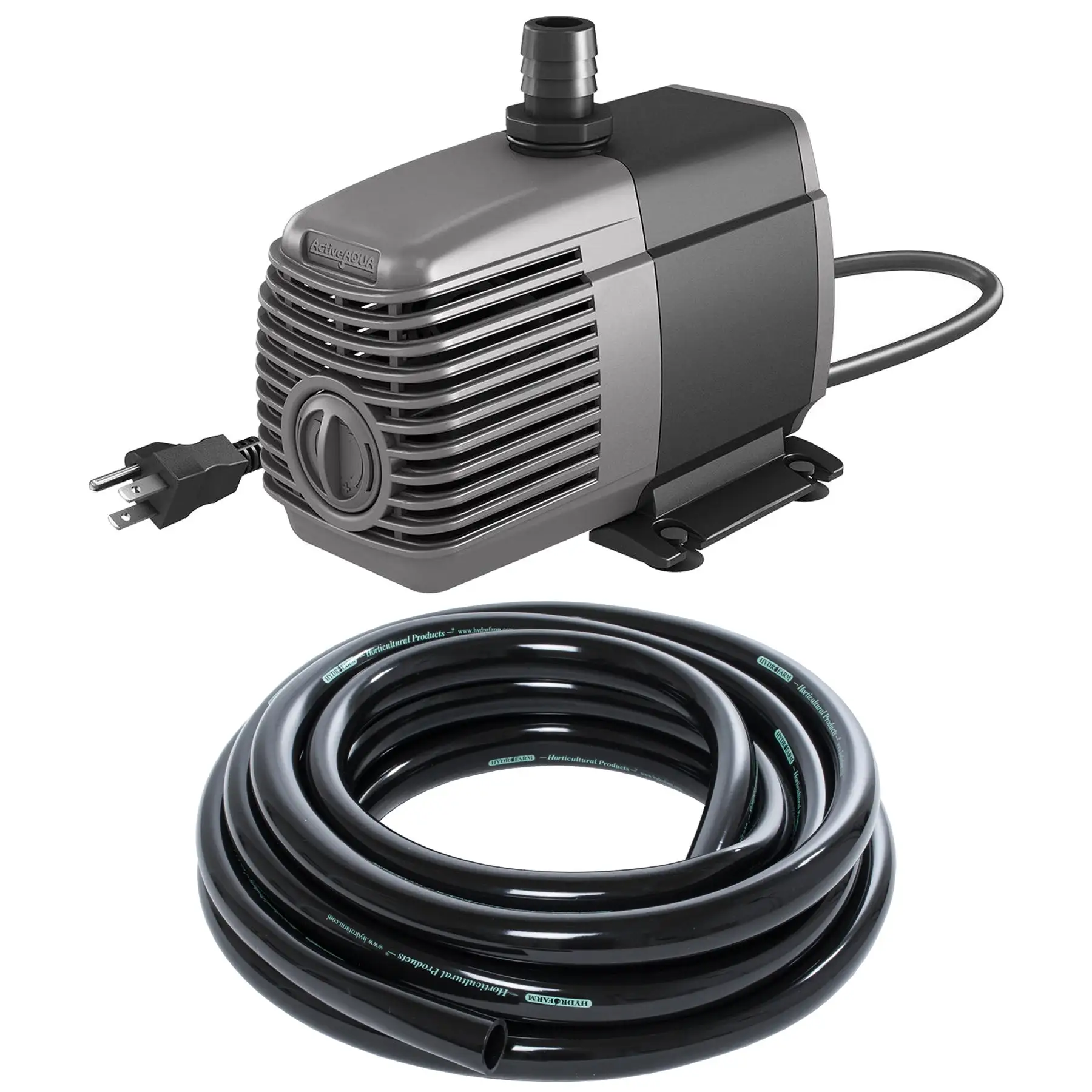 Active Aqua 550 GPH Submersible Water Pump and 25 Foot Vinyl Irrigation Tubing