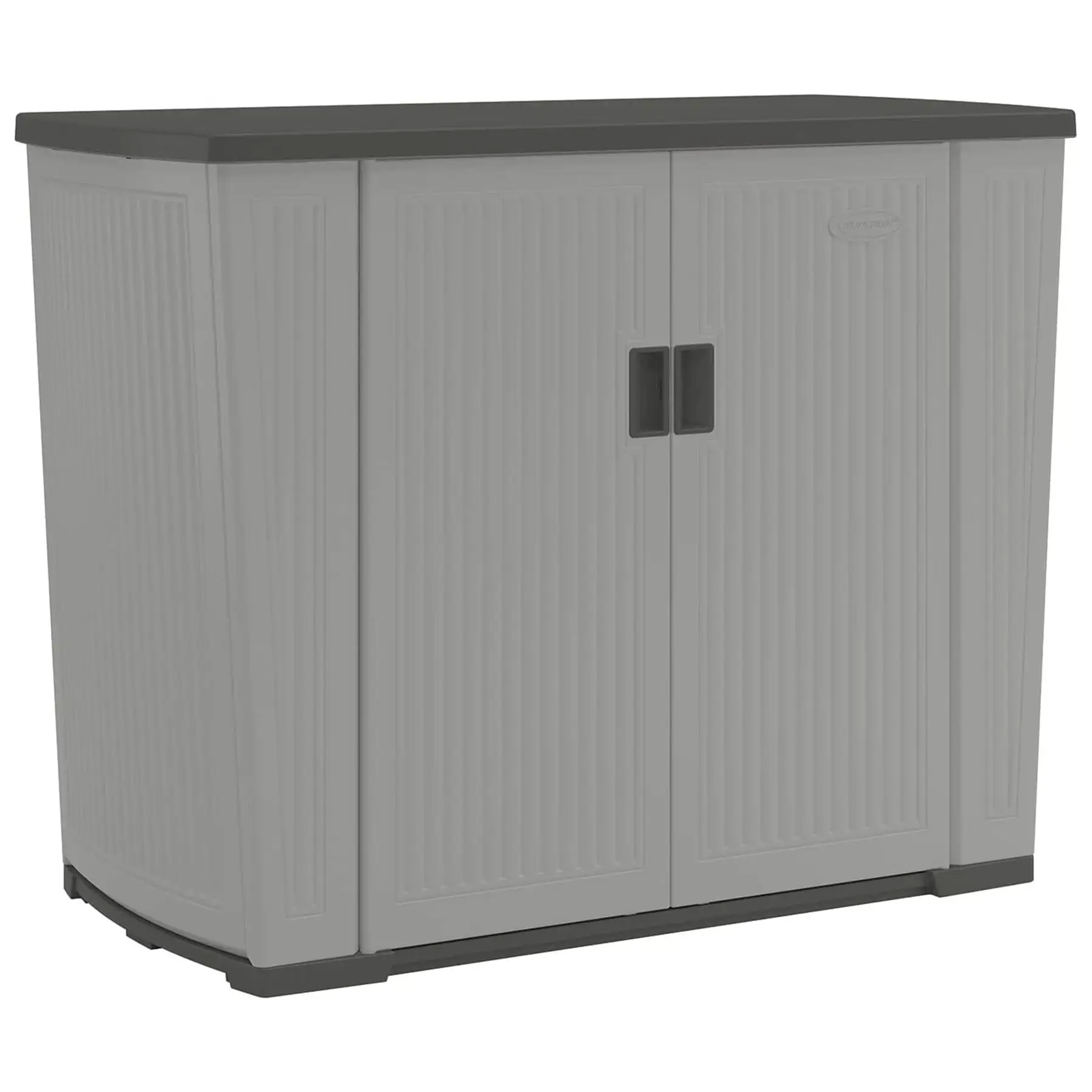 Suncast Backyard Oasis 130 Gallon Outdoor Storage Shed Basic Unit, Dove Gray