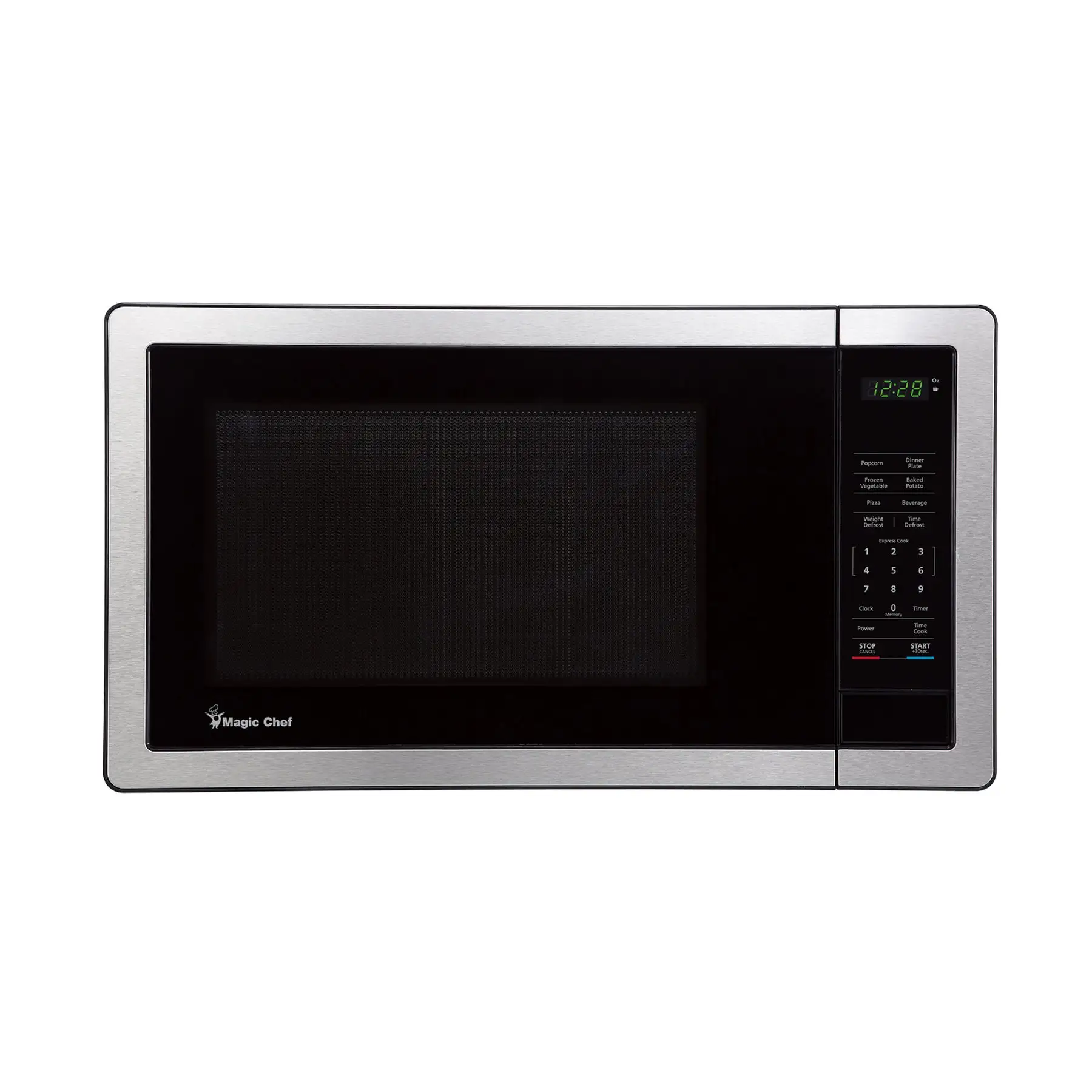 1000 Watt 1.1 Cubic Feet Digital Touch Countertop Microwave, Silver