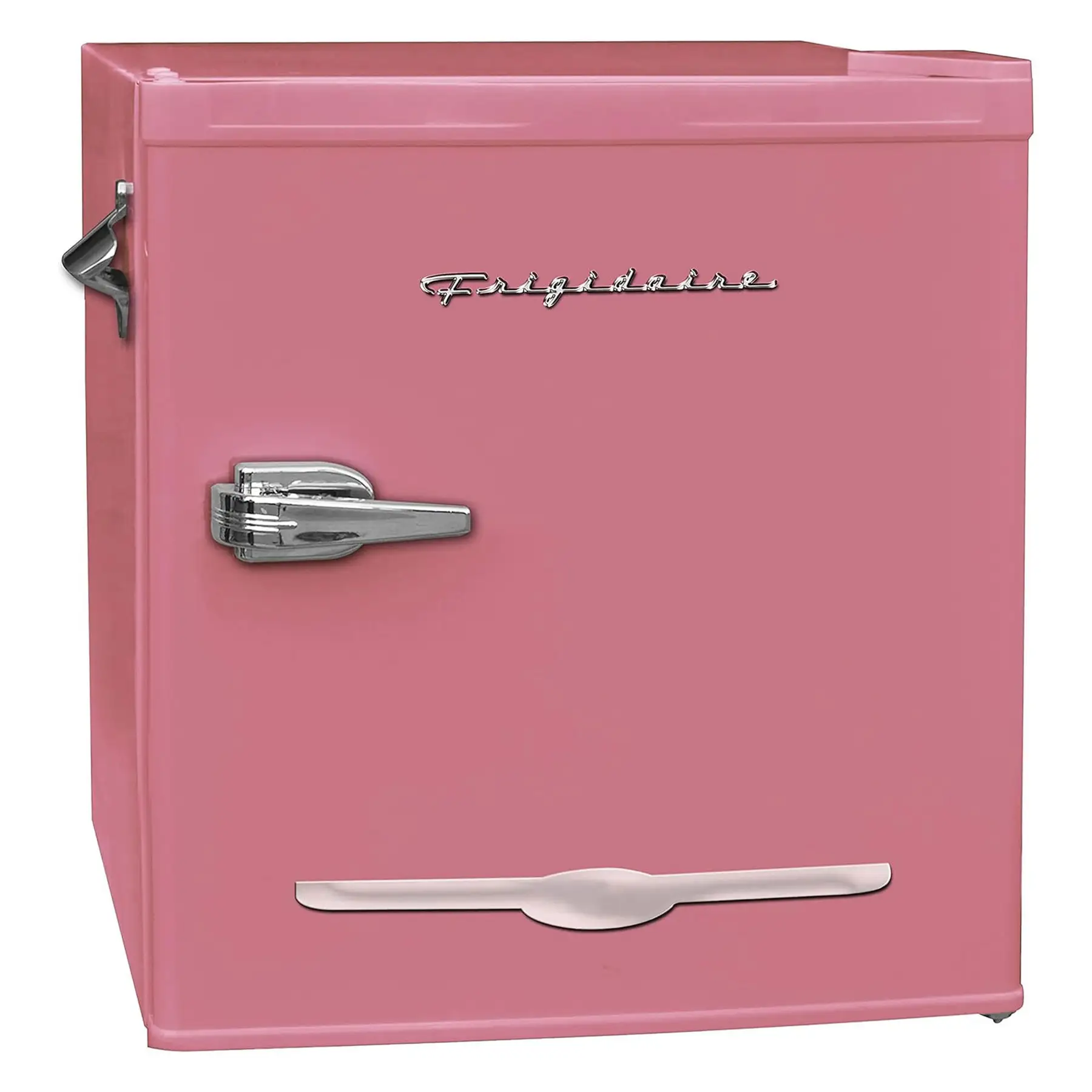 Frigidaire 1.6 Cubic Foot Countertop Retro Bar Mini Fridge with Freezer, Pink