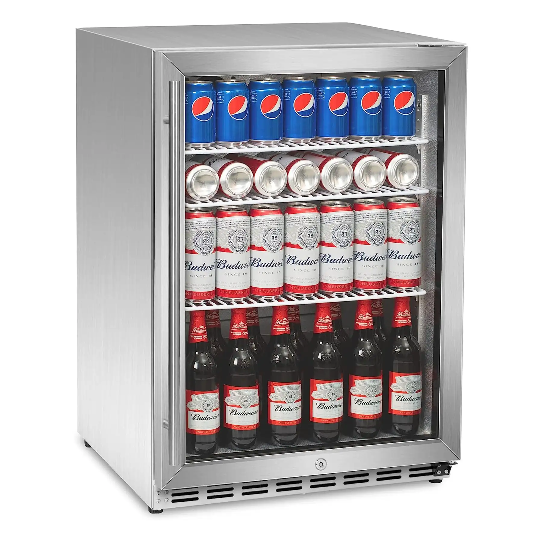 IceJungle 5.3 Cu. Ft. 160 Can Under Counter Freestanding Beverage Drink Fridge