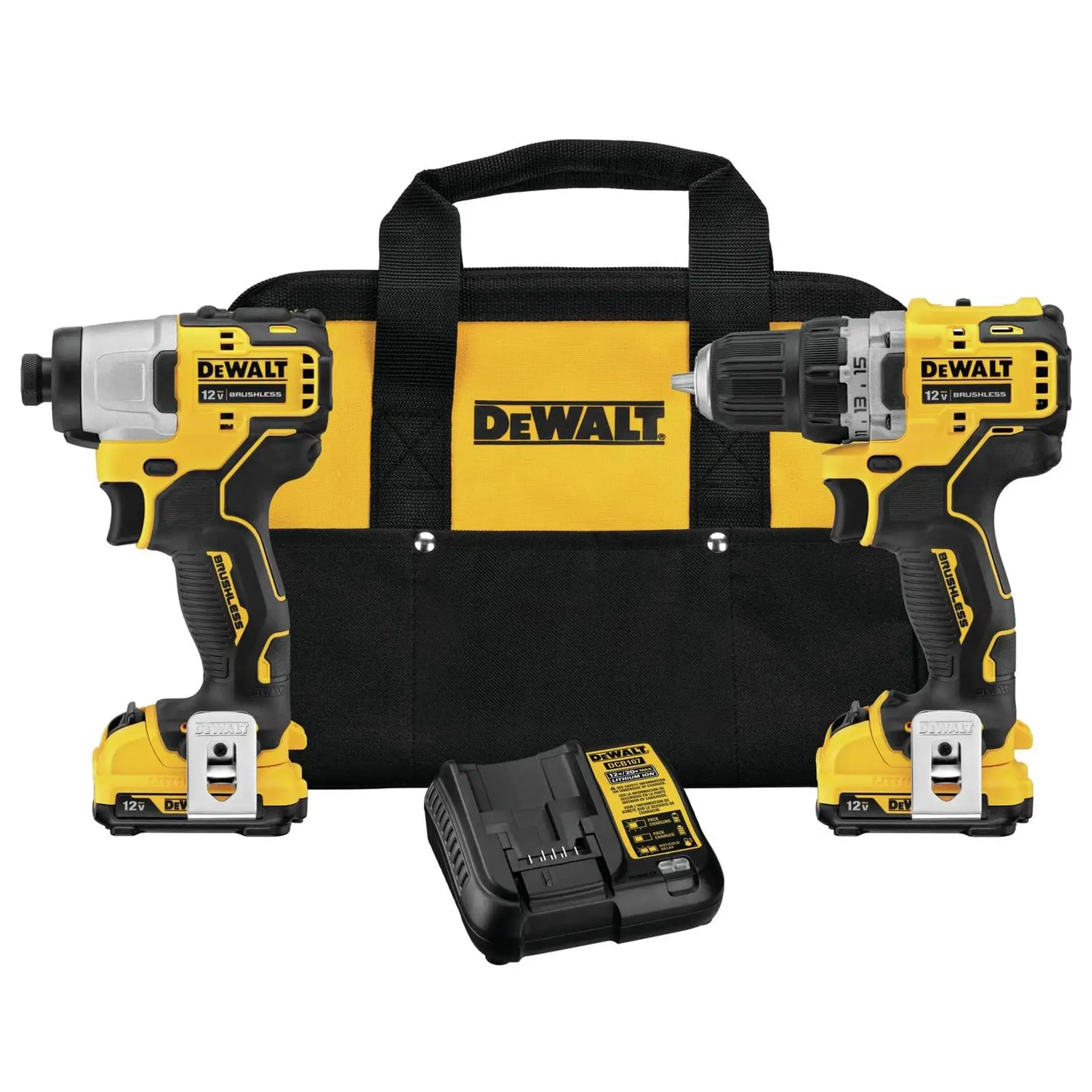 DeWalt XTREME 12V MAX Brushless Motor Drill & Impact Driver Combo Hand Tool Set