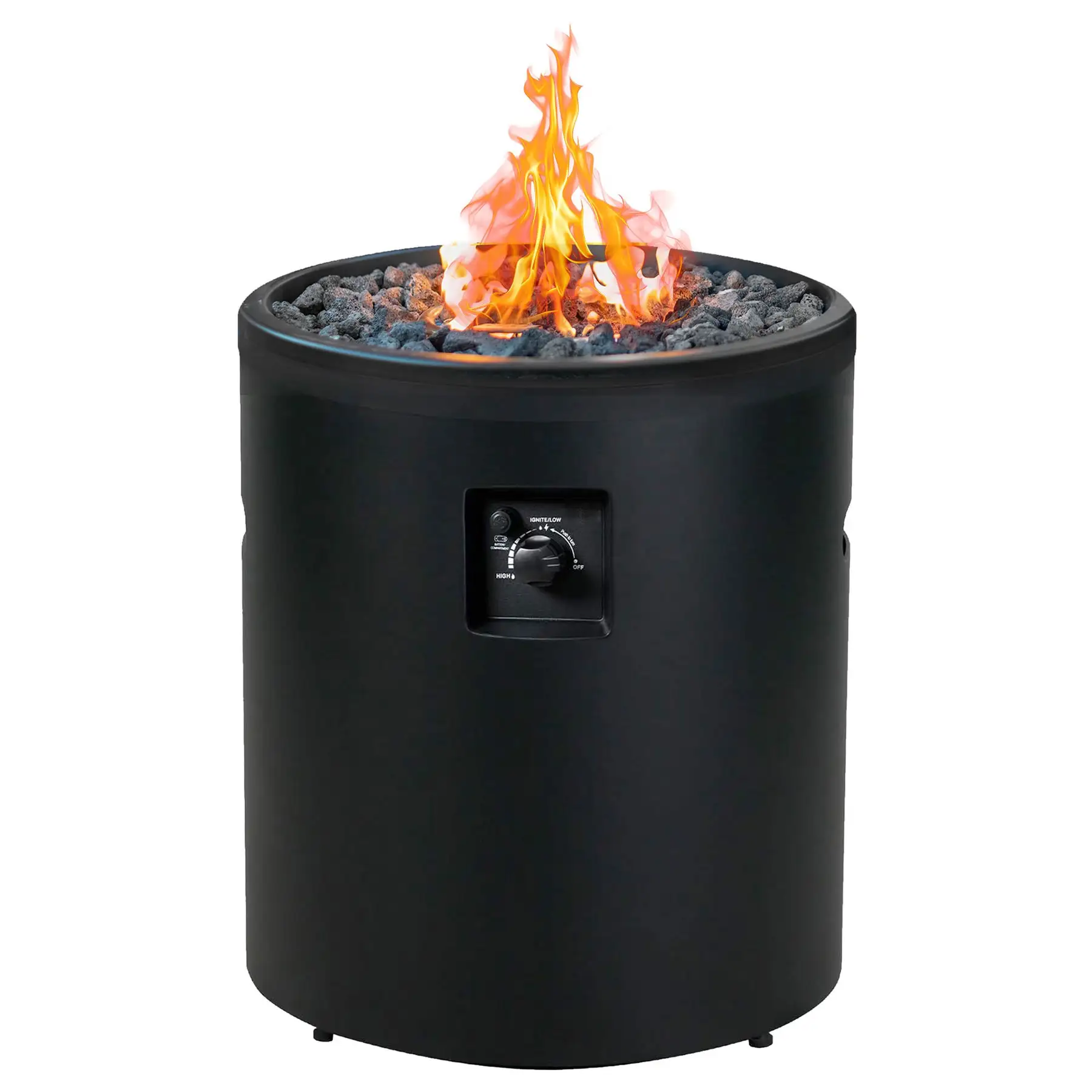 Four Seasons Courtyard 50,000 BTU Round Outdoor Column Portable Gas Fire Pit