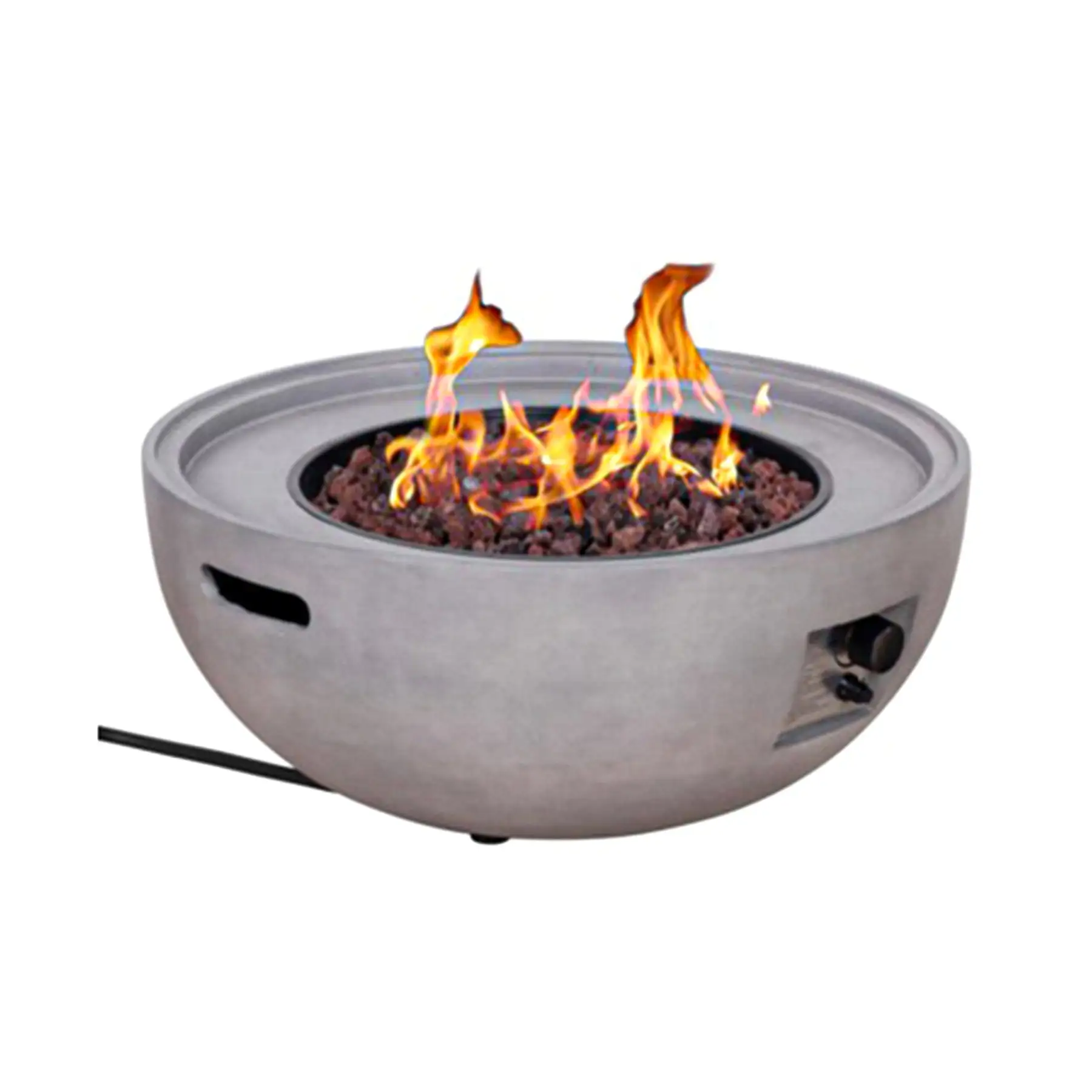 Four Seasons Courtyard 50,000 BTU Round Outdoor Backyard Concrete Gas Fire Pit