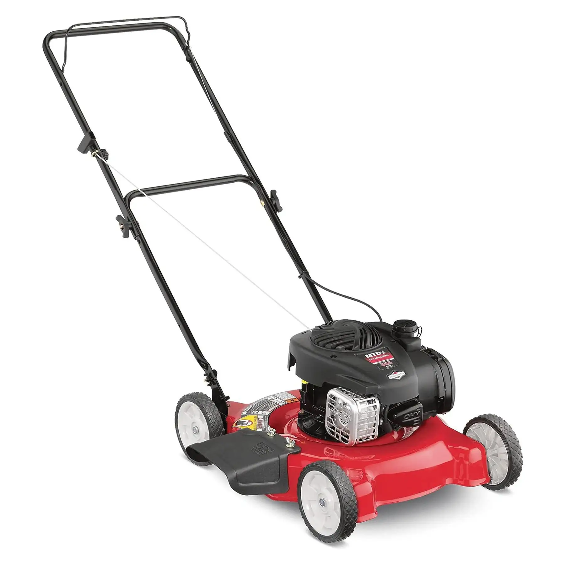 Yard Machines Gas Powered Outdoor 20 Inch Deck Push Lawn Mower with Engine Oil