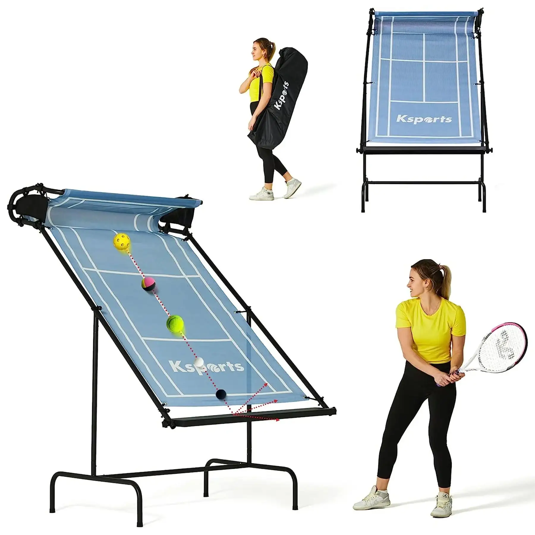 Ksports Racket Sports Indoor Outdoor Tennis Rebounder Net with Carry ...